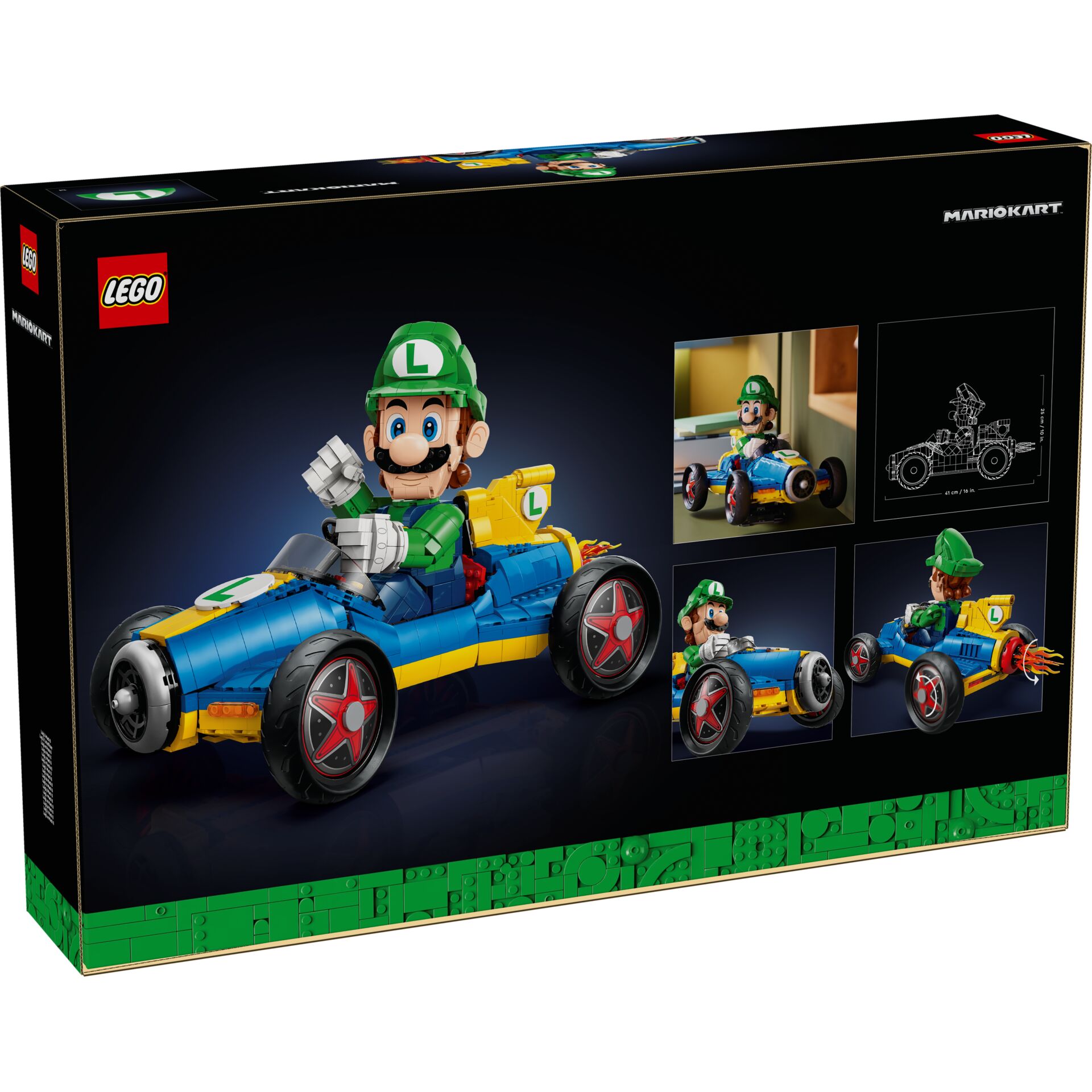 Lego, Kleinstwagen, Mario Kart, Gruppenteile, Grün