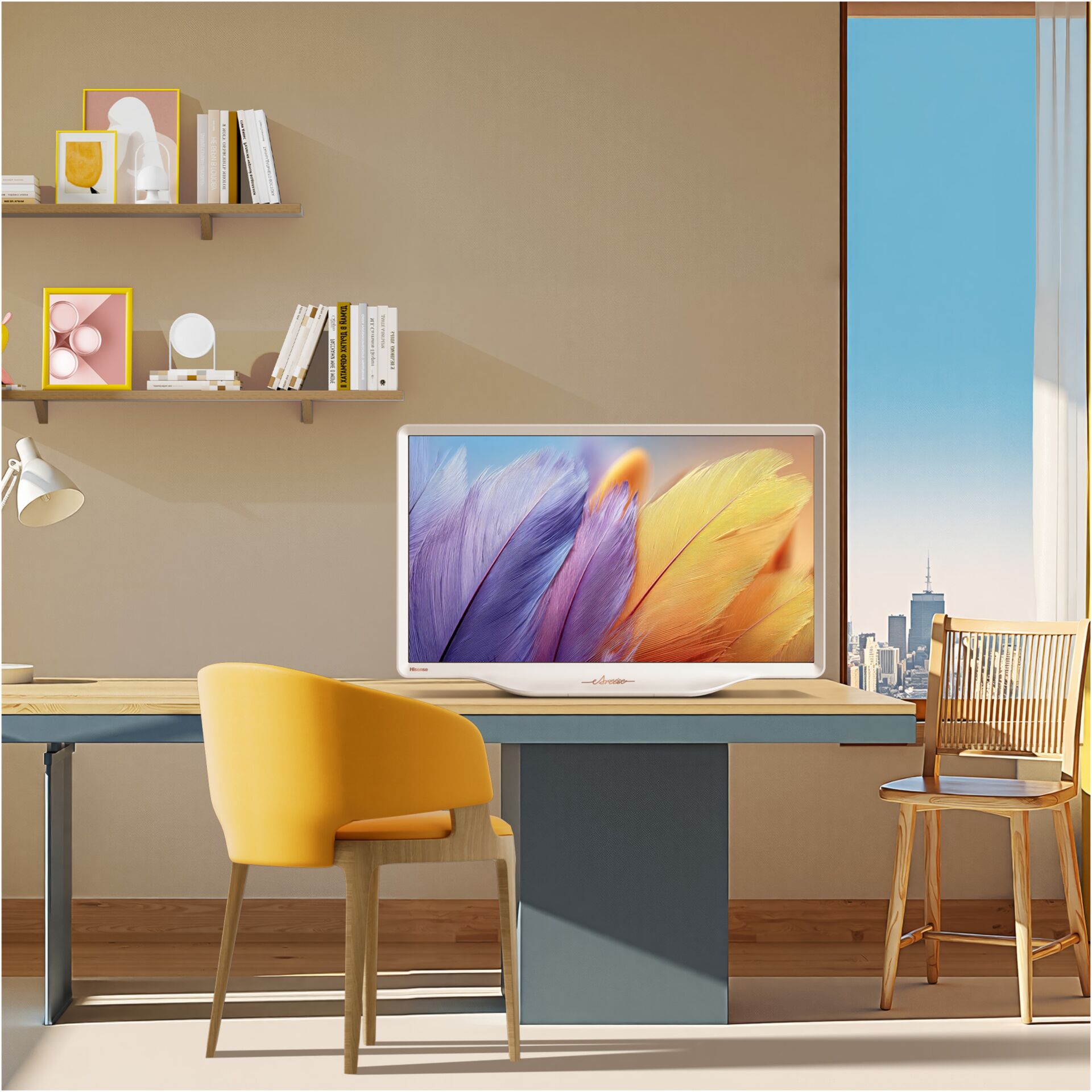 monitor, Computer-Monitor, Desktop, Feder-Pattern, Home-Office
