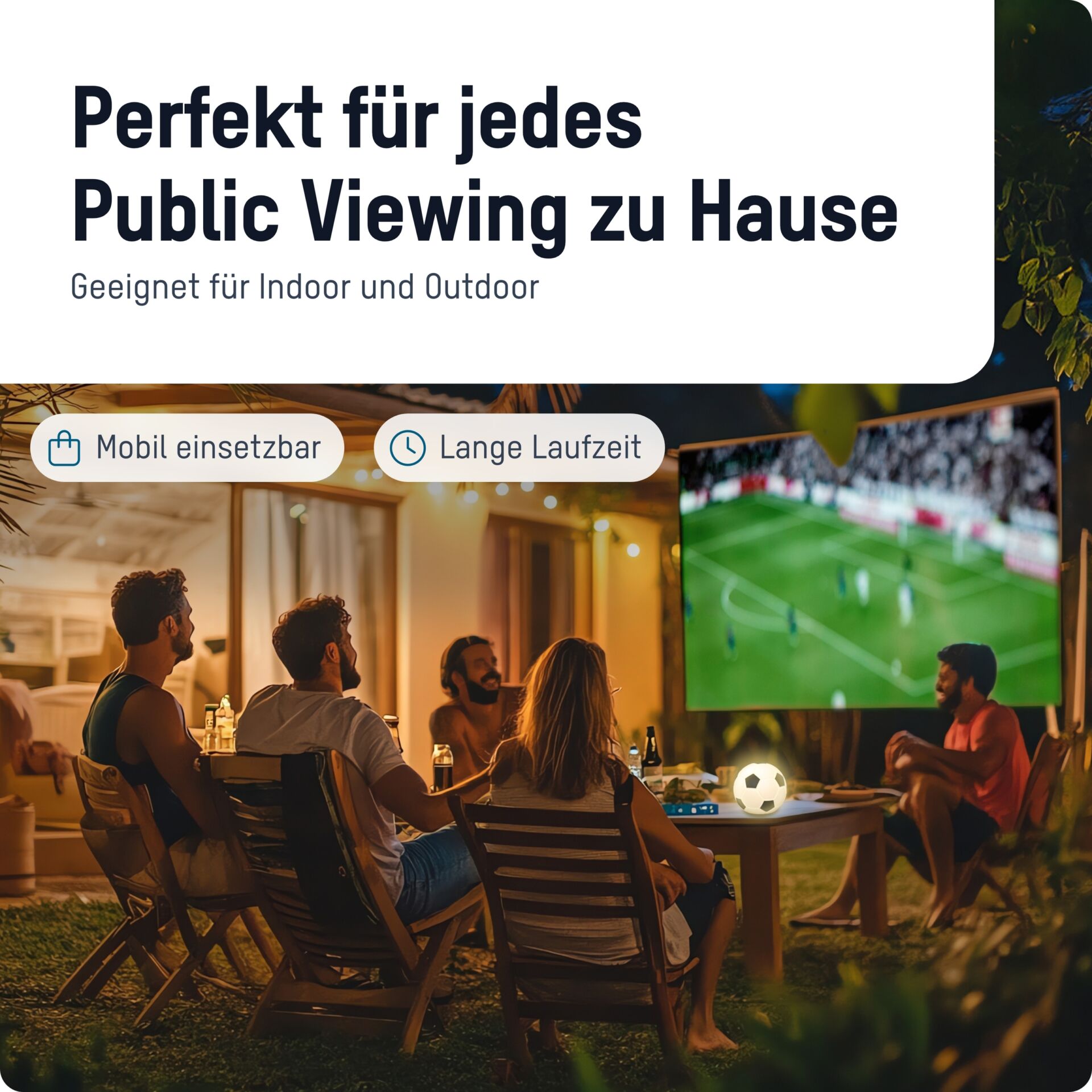 Outdoor projector, Home cinema, Football viewing, Garden party, TV screen