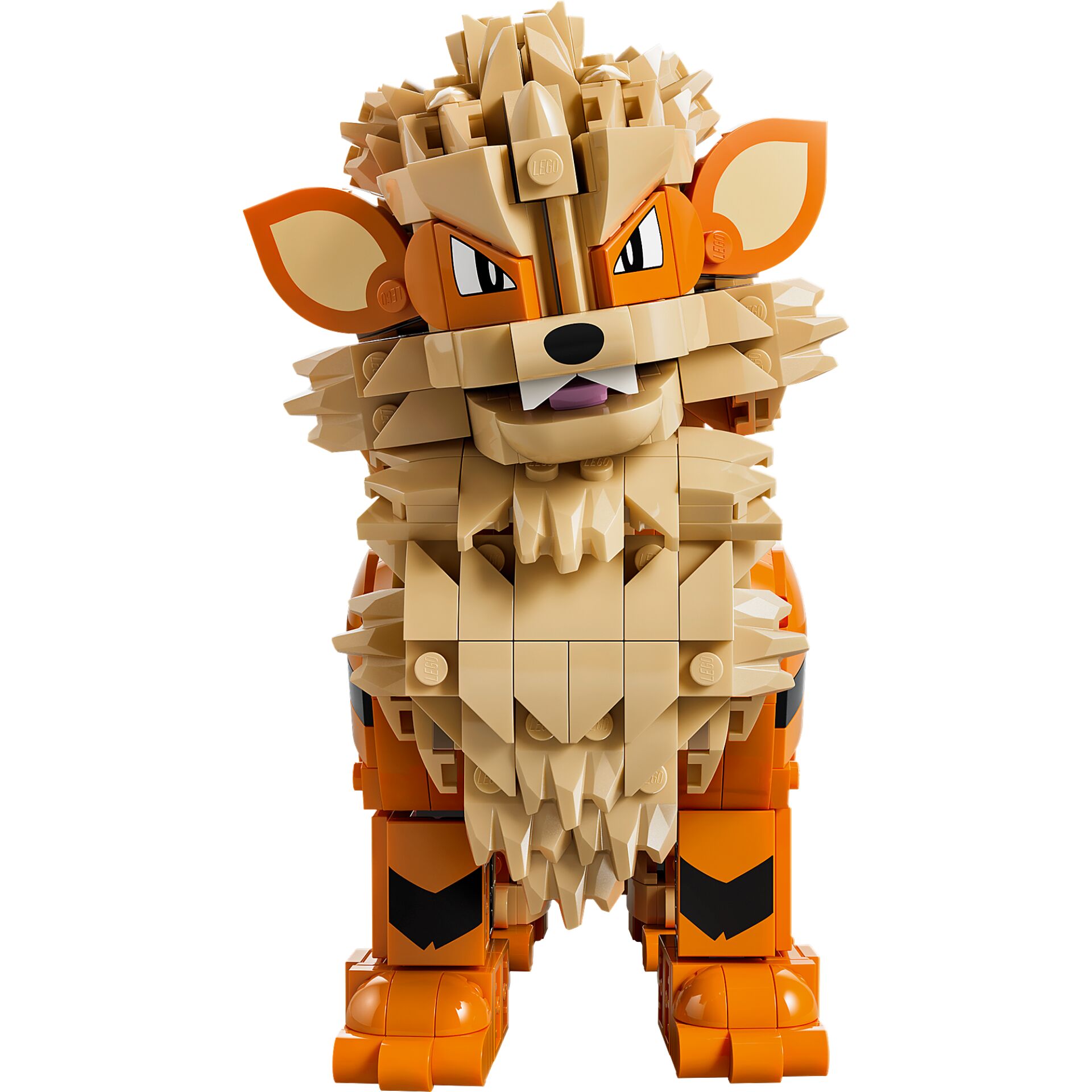 Lego-Figur, Löwe, Tierfigur, Orangé-beige, Steinbau-Kunst