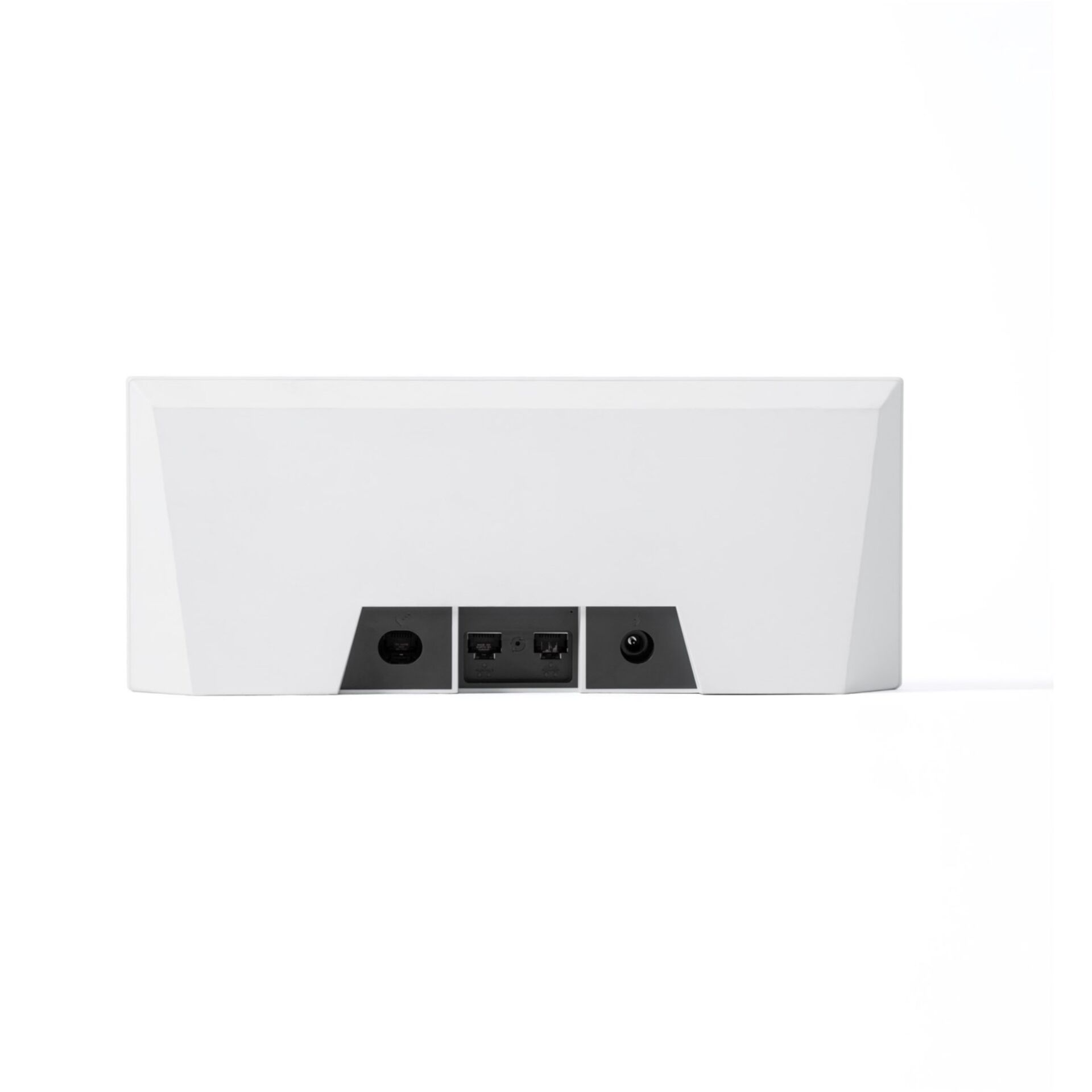 Soundbar, Weiß, Rückseite, Anschlüsse, Dreieckiges Design