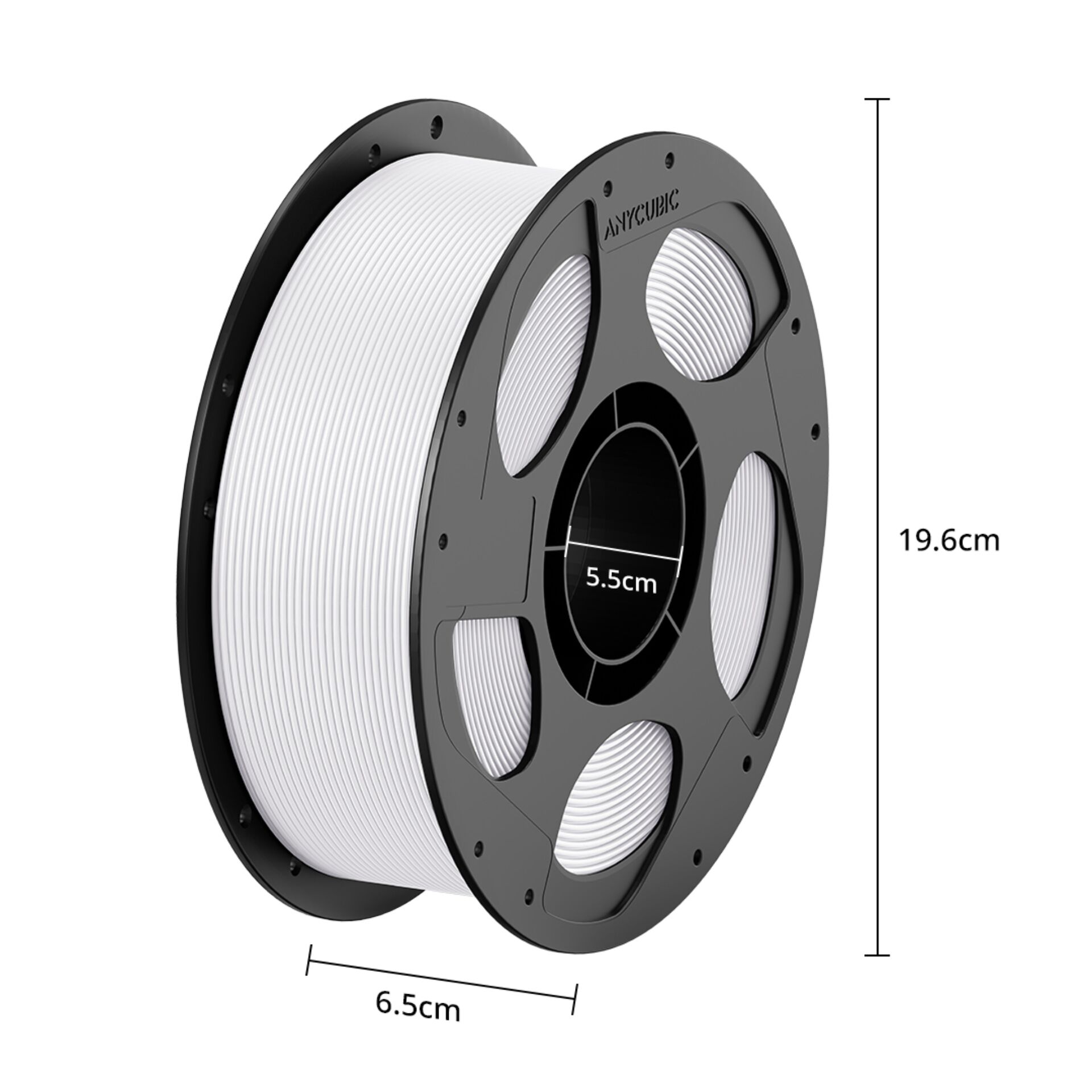 3D-Drahtdruck-Filament, PLA-Spule, weiße Fadenspule, Rolle, Filament-Wickel