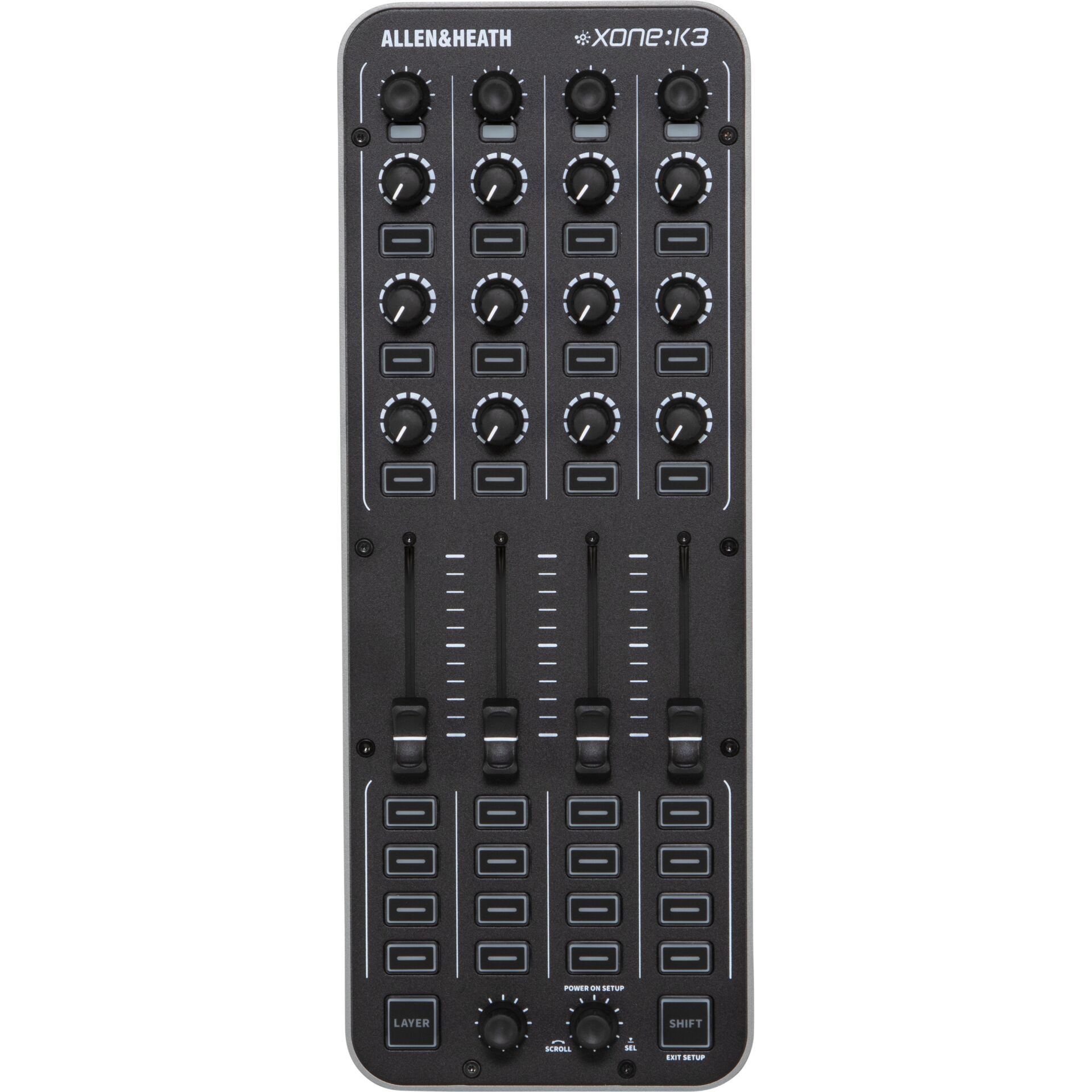 DJ-Mixer, 4-Kanal, USB, Fader, Knöpfe