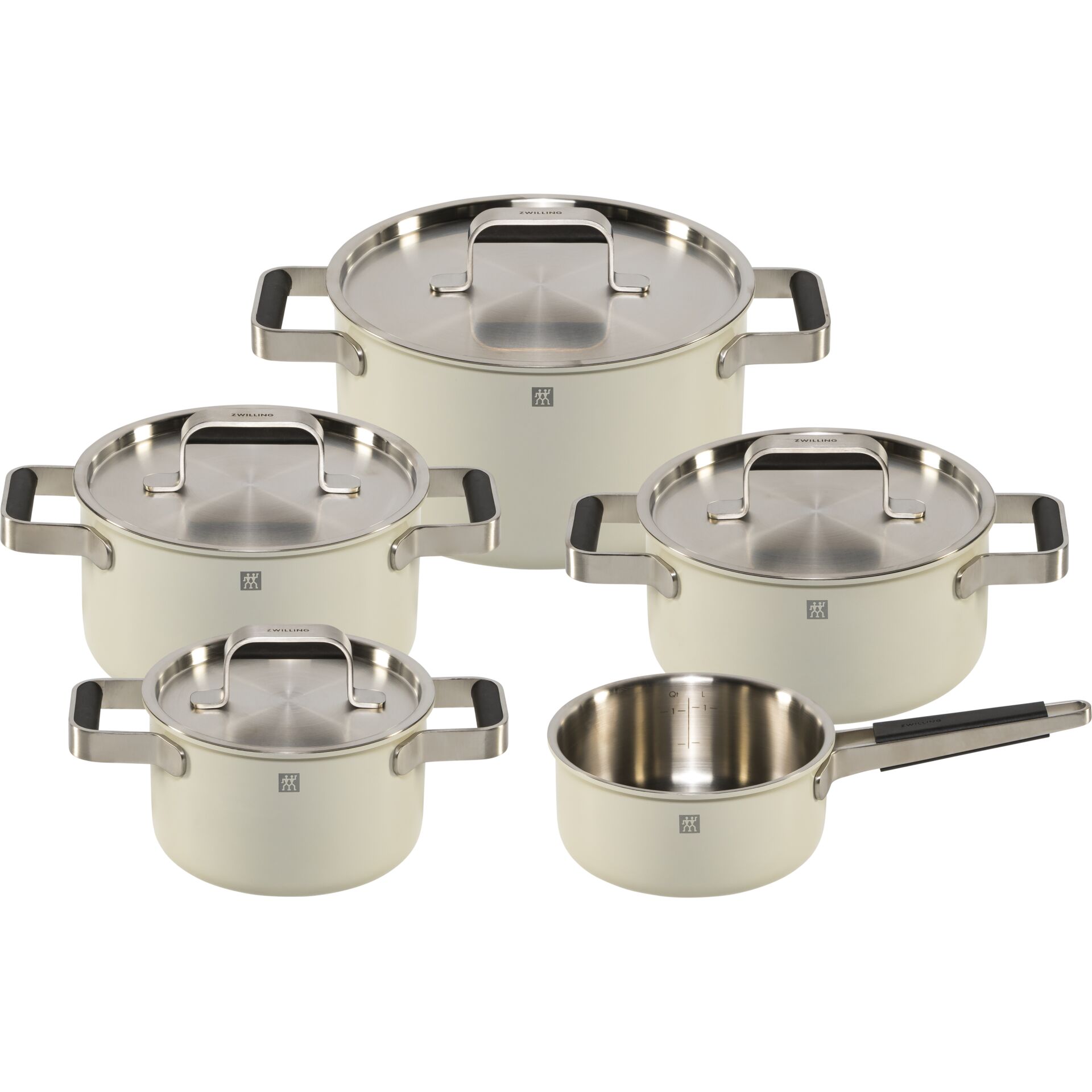 ZWILLING Pure Kochgeschirrset  5-tlg. 18/10 elfenbeinfarben