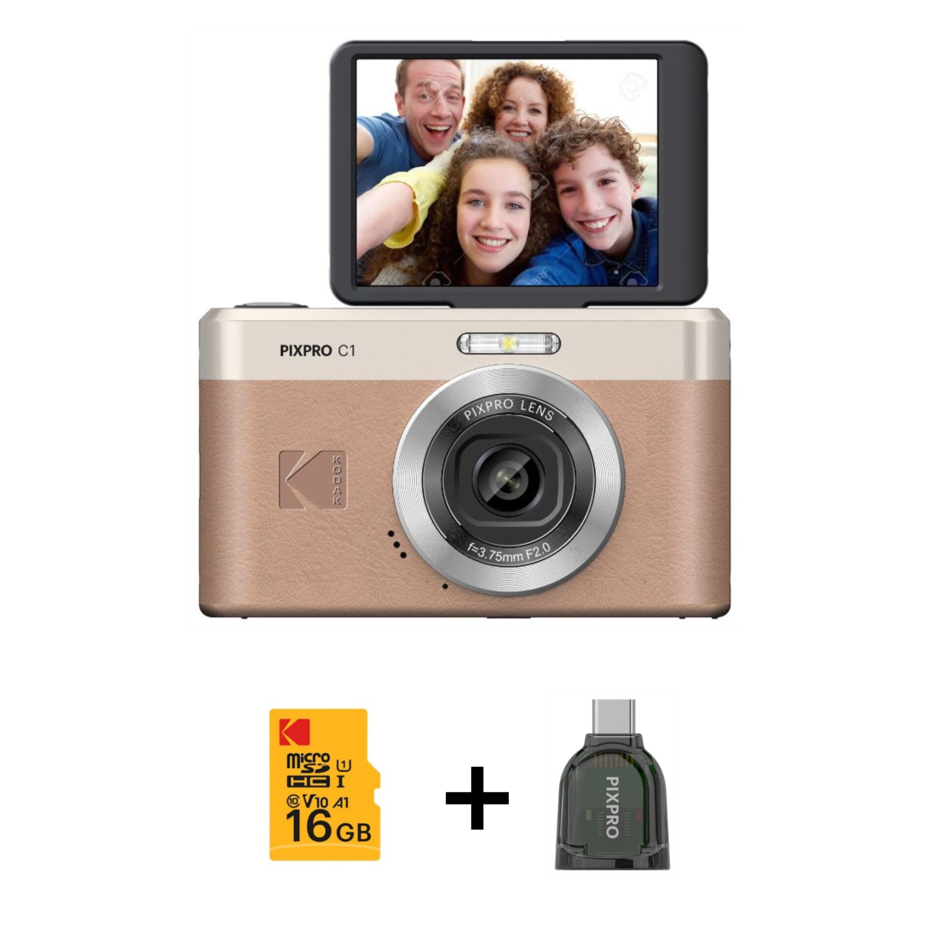 Kodak Pixpro C1 braun  im Bundle