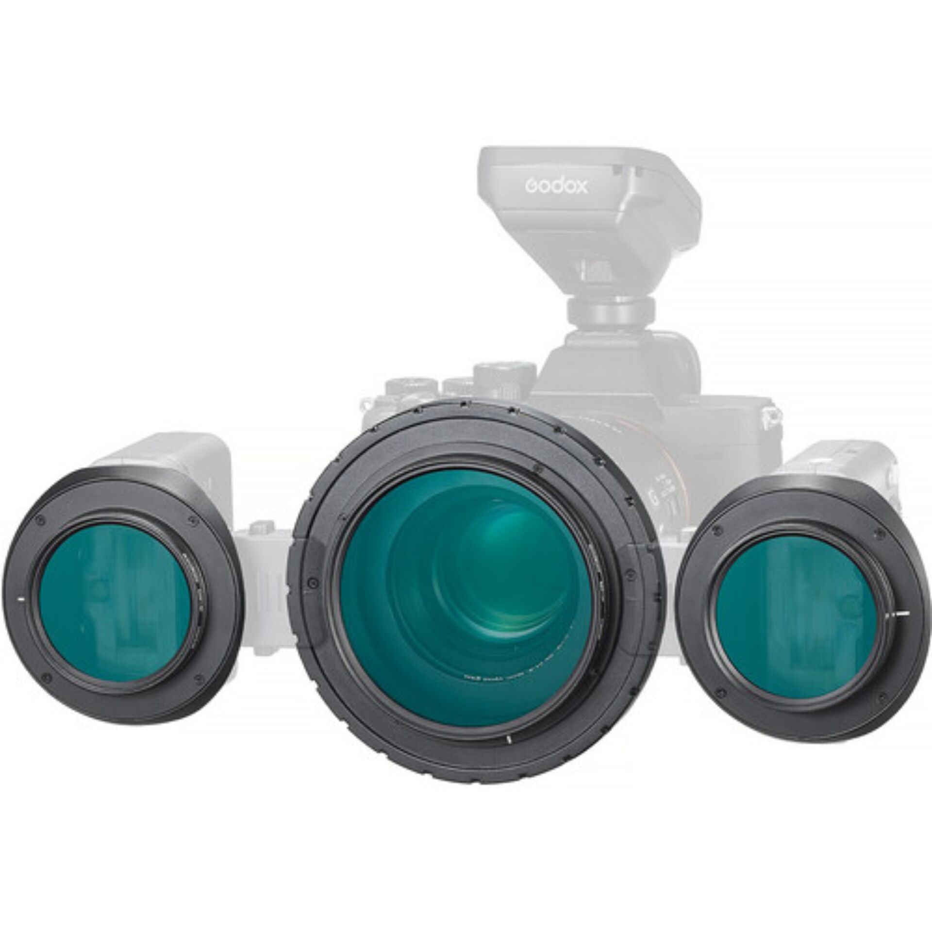 Unterwasser-Tauchersichtkamera, Kamera-Objektivadapter, Großes Glas, Blaugrünes Glas, Teleskopischer Objektivsatz
