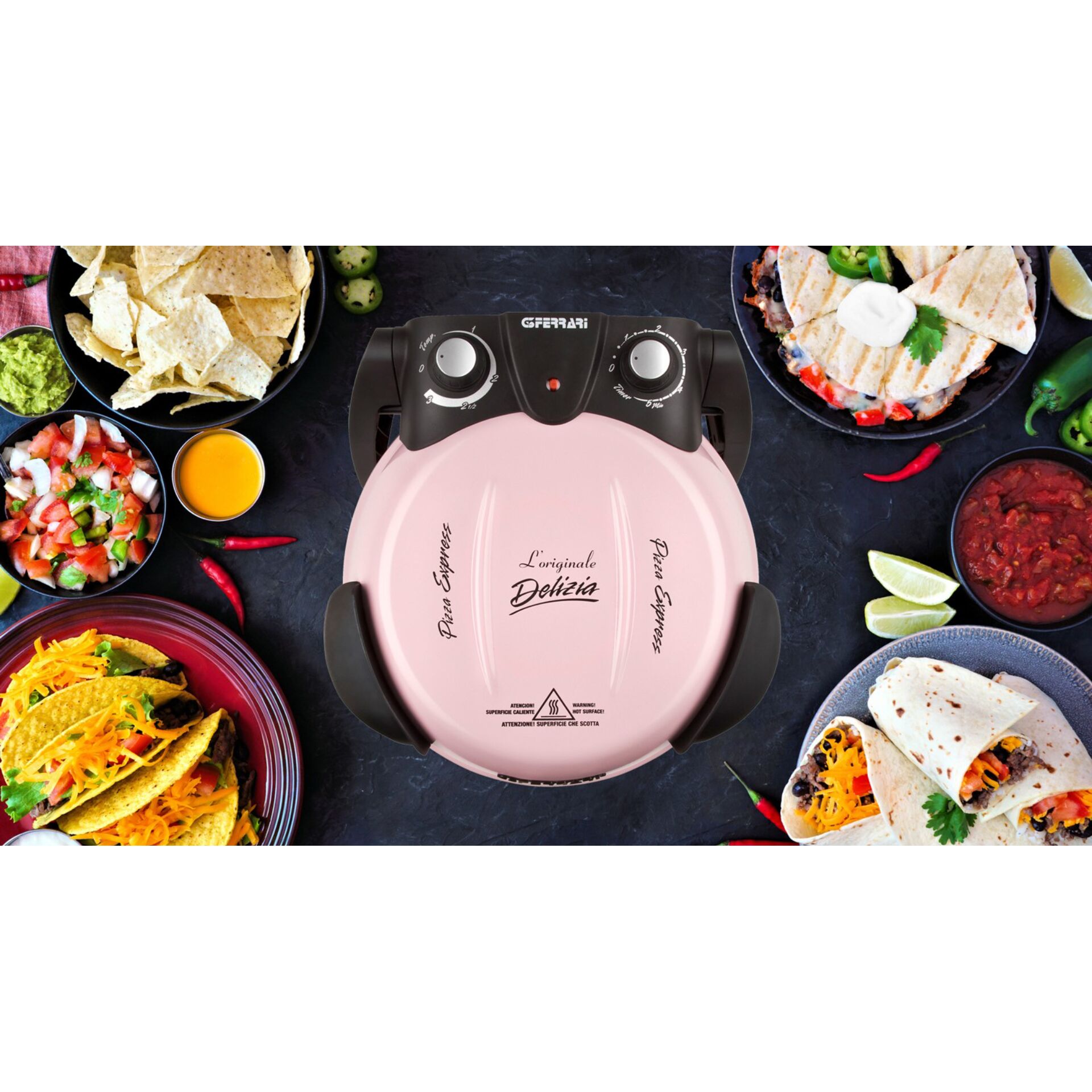 Elektrischer Dampfkocher, Pizzaofen, Rosa Farbe, Kompakt Design, Grilltop-Ofen