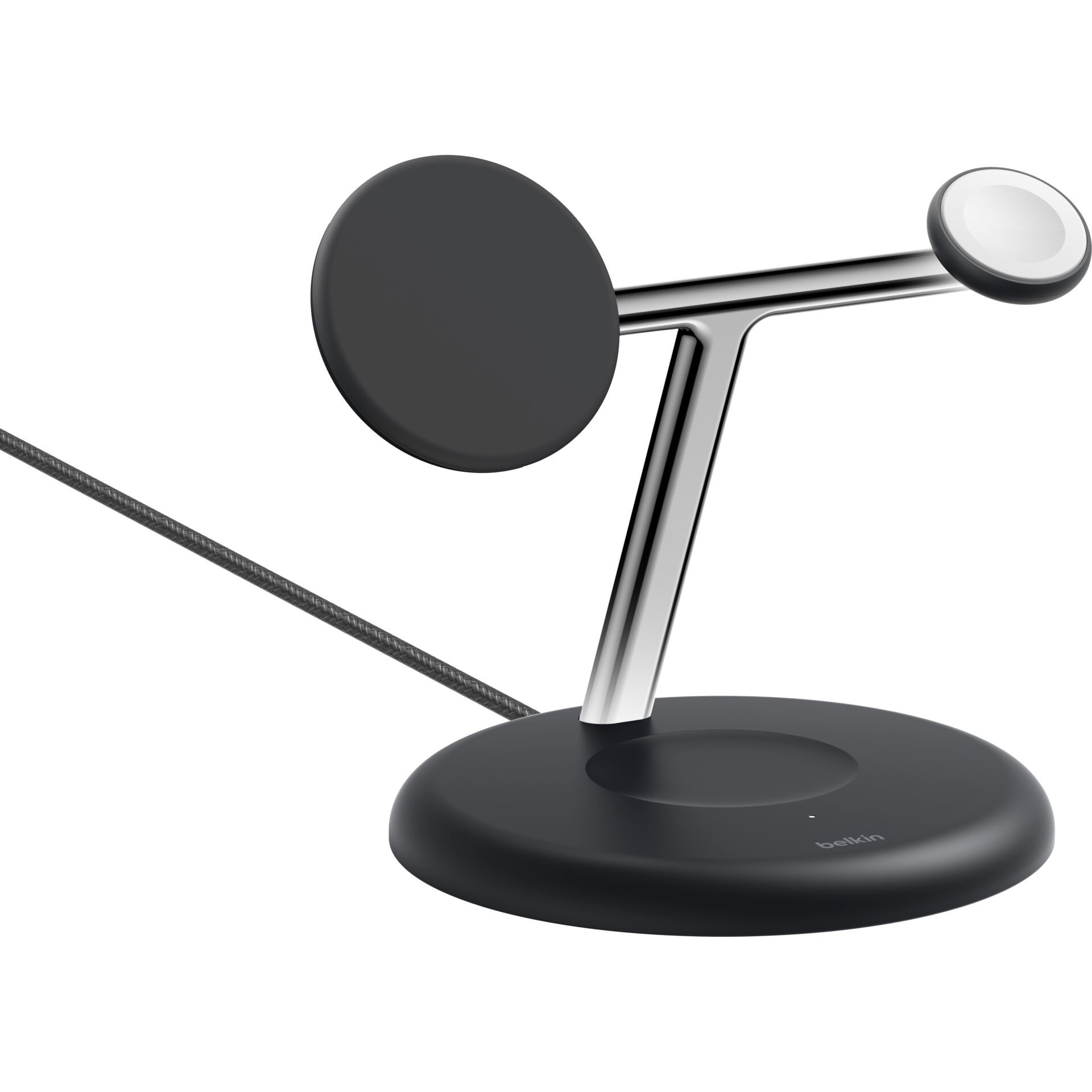 Schreibtischlampe, Ladestation, Klemme, Stativ, Chrom