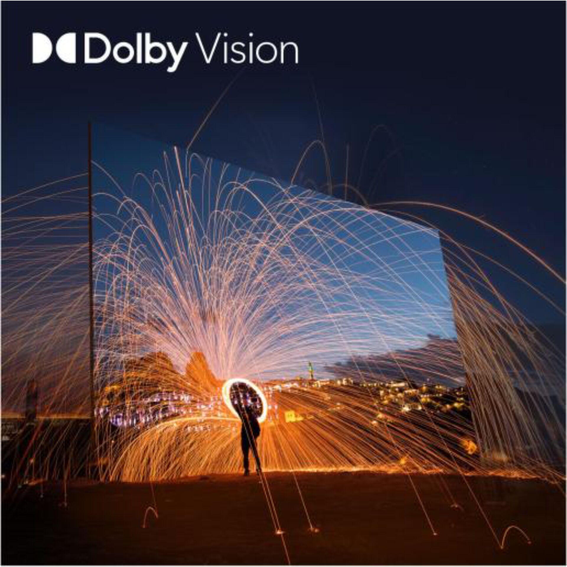 Dolby Vision, Feuerwerk, Nachtaufnahme, Stahlwolle, Stadtlandschaft