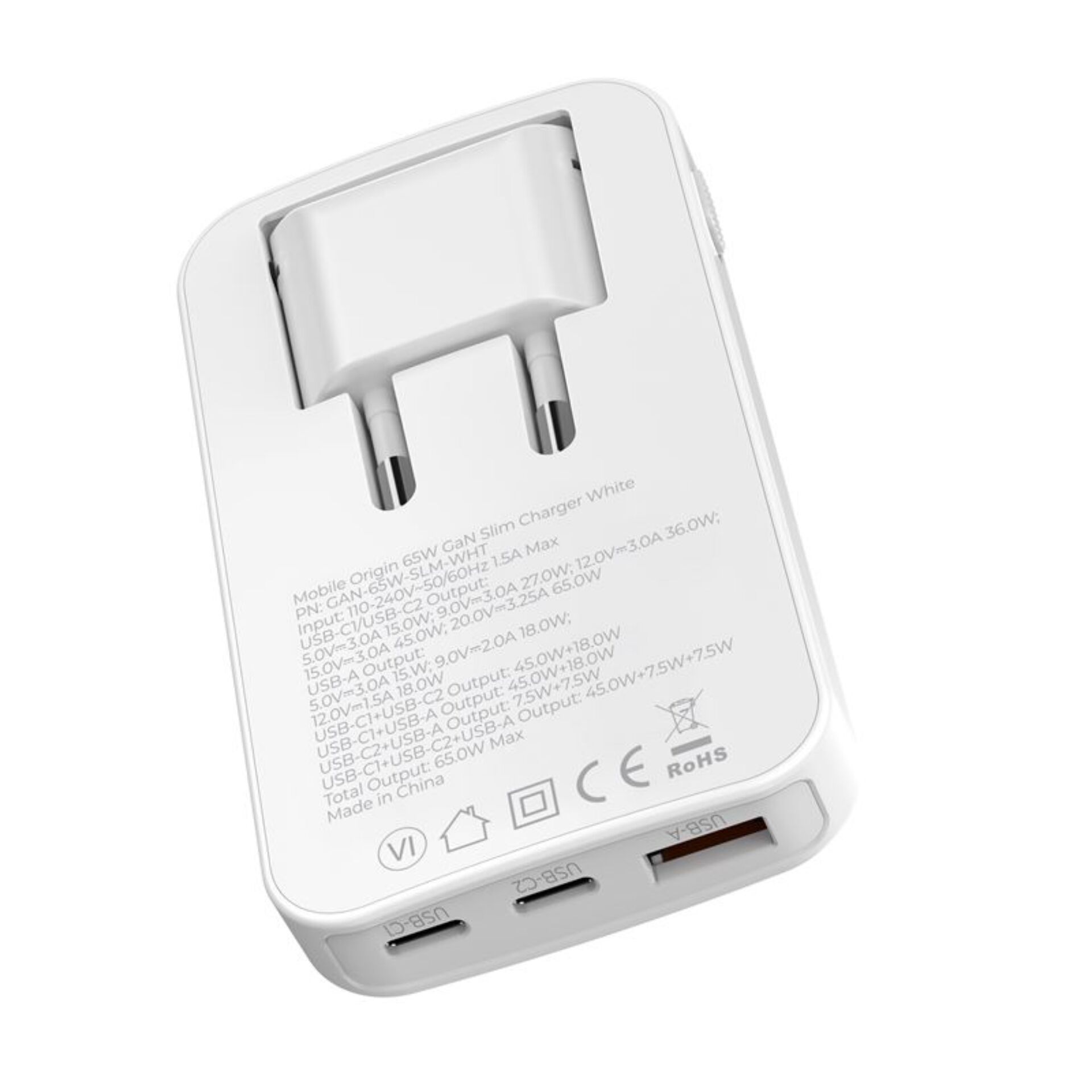 USB-C, Wandladegerät, Weiß, Ladeadapter, EU-Stecker