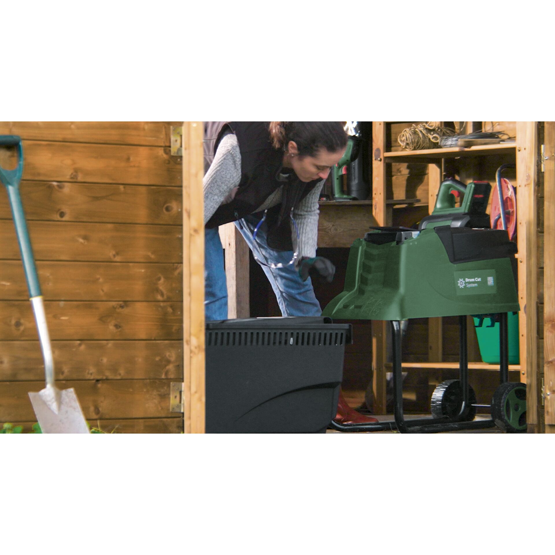 Innenarchitektur, Person, Handschuh, Schaufel, Geräteschuppen