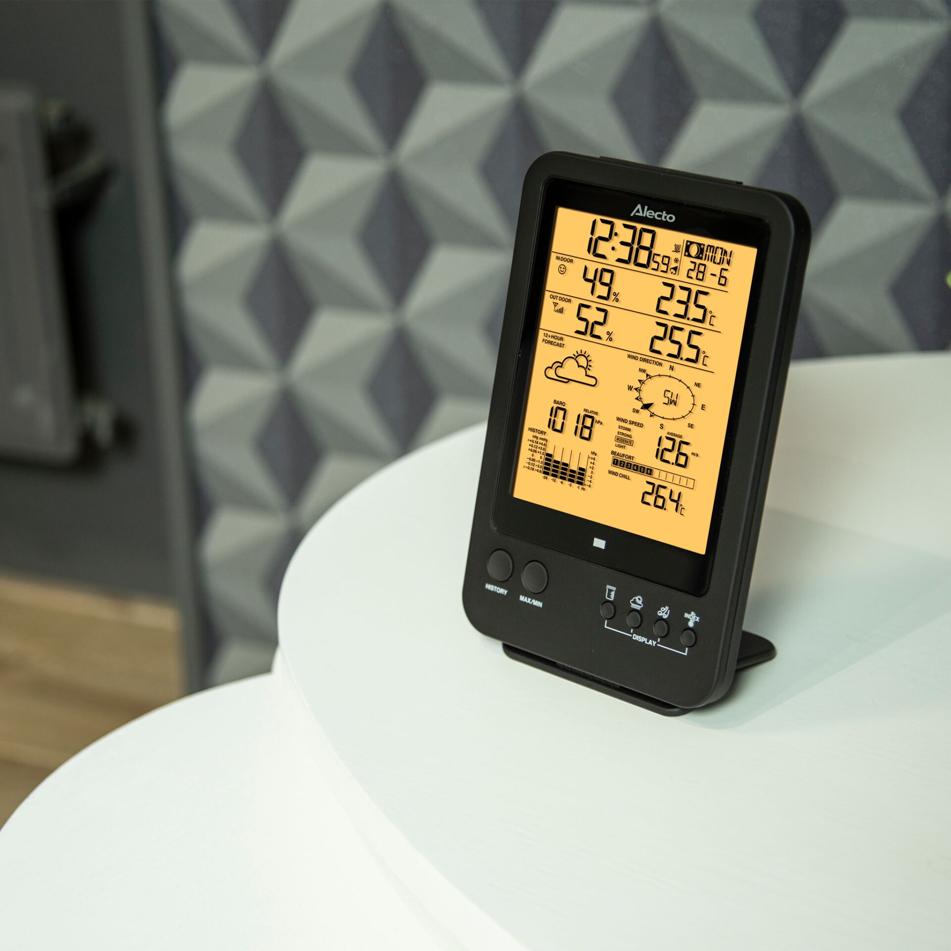 Wetterstation,  Digitales Display,  Thermometer,  Hygrometer,  Wettervorhersage