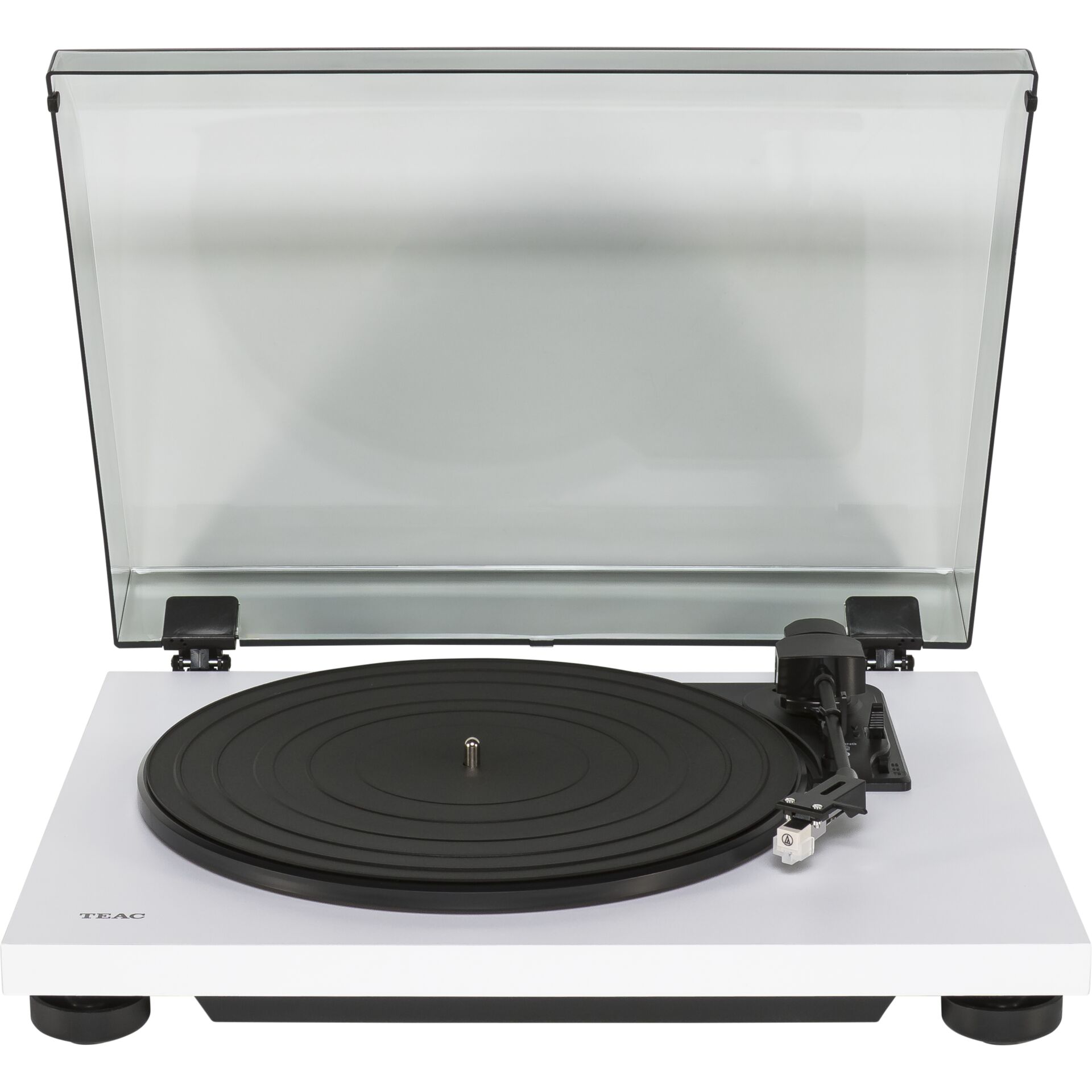 Plattenspieler, Turntable, Schallplatte, Tonarm, Deckelklappe