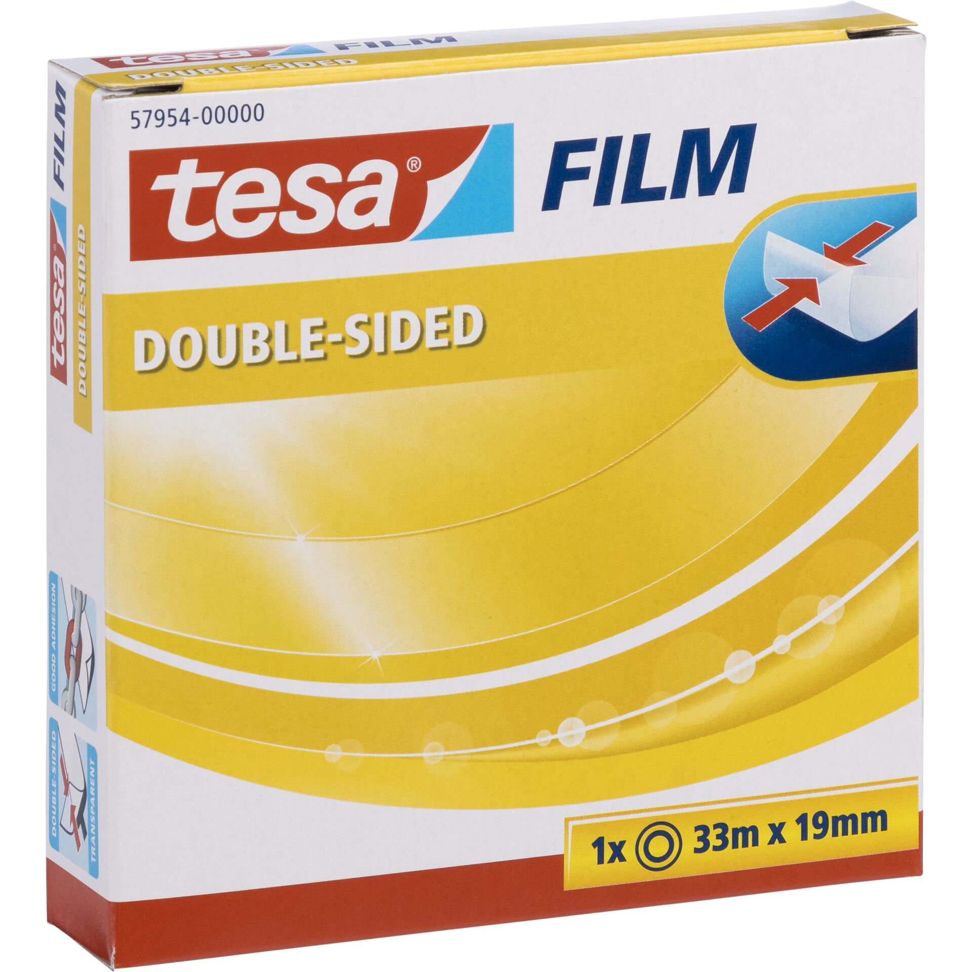 Tesa Doppels.Klebeb. 33m x 19mm  transparent 57954