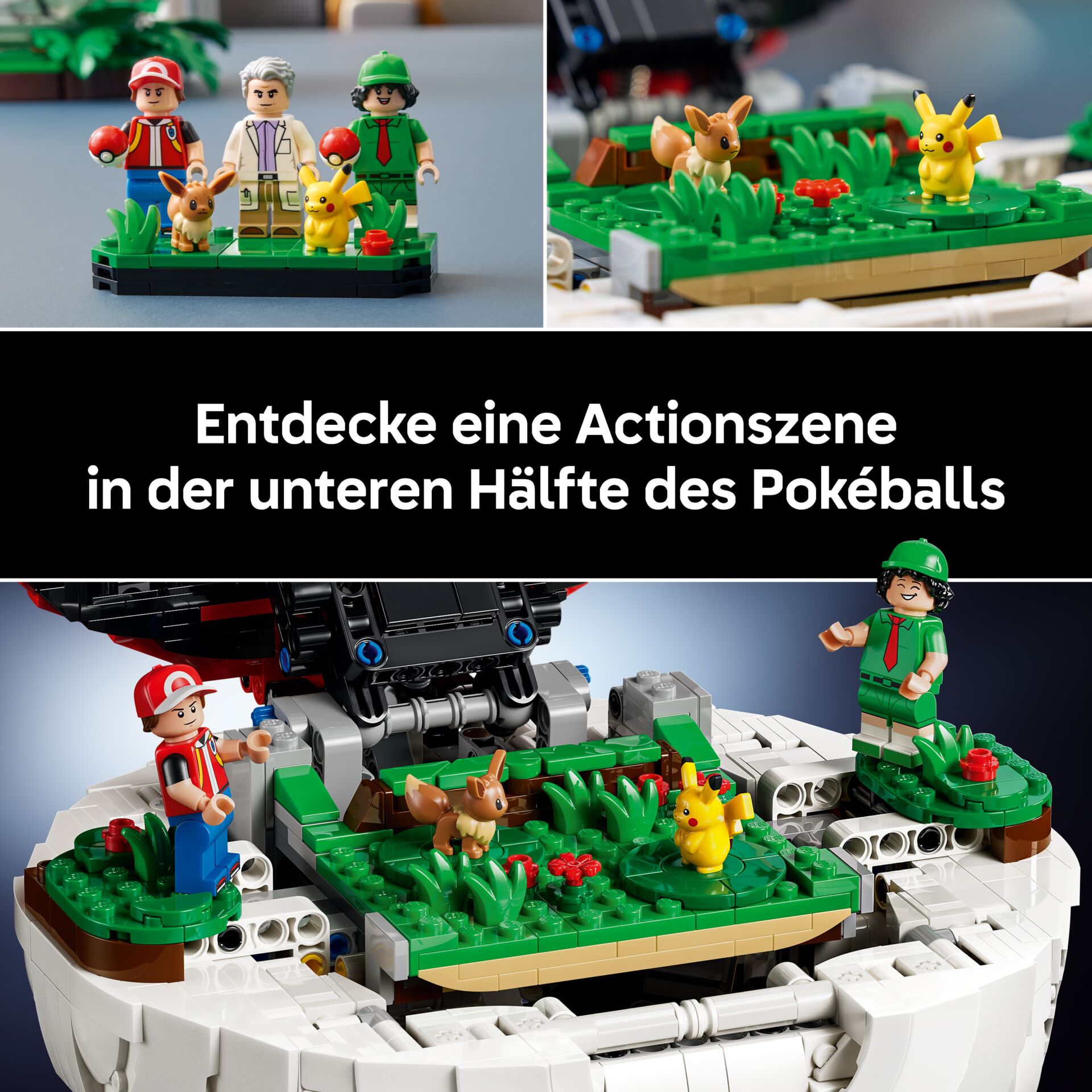 LEGO, Figuren, Pokébälle, Gartenlandschaft, Pikachu