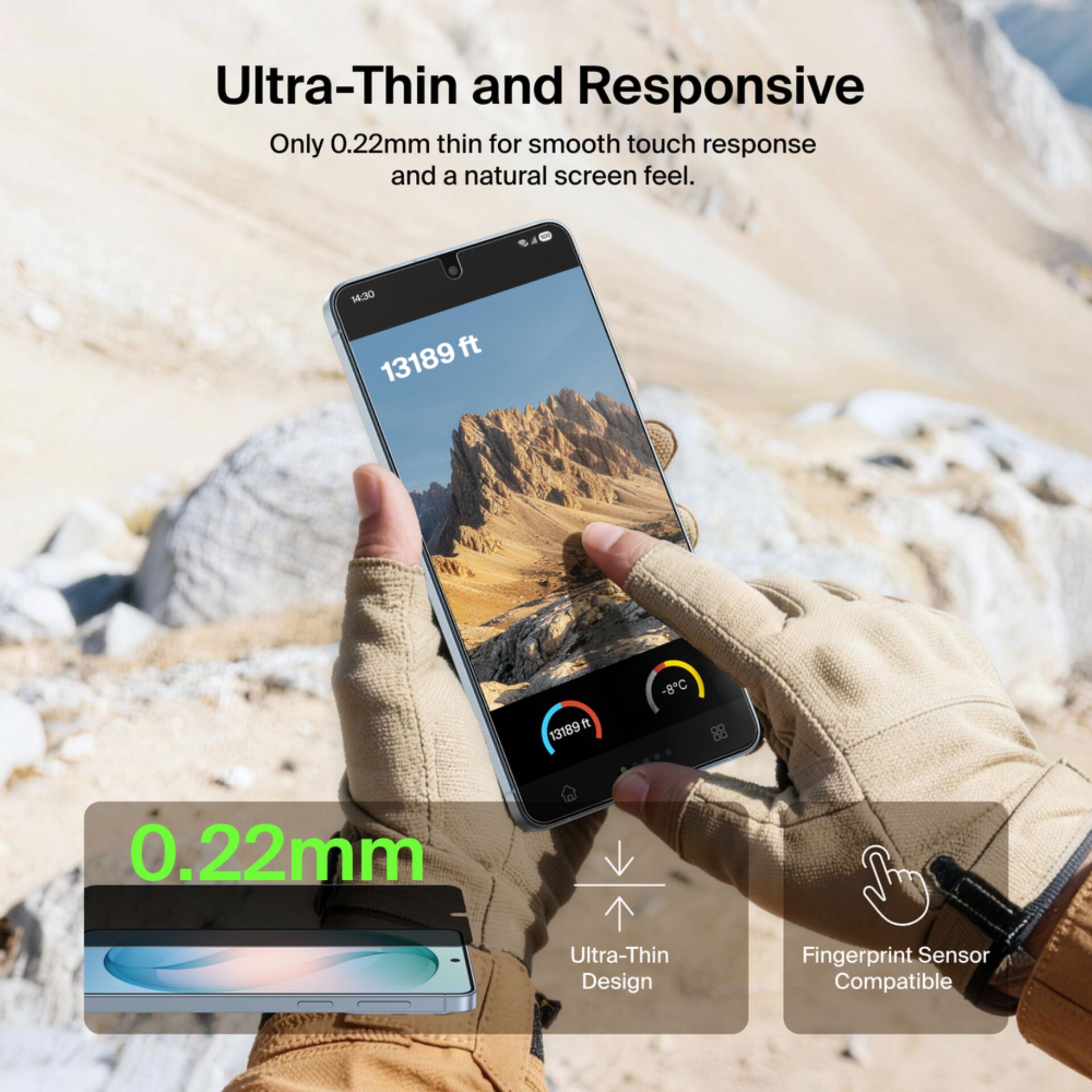 Smartphone, Ultraklein, Berührungsempfindlich, Glove-fähig, Notchbildschirm