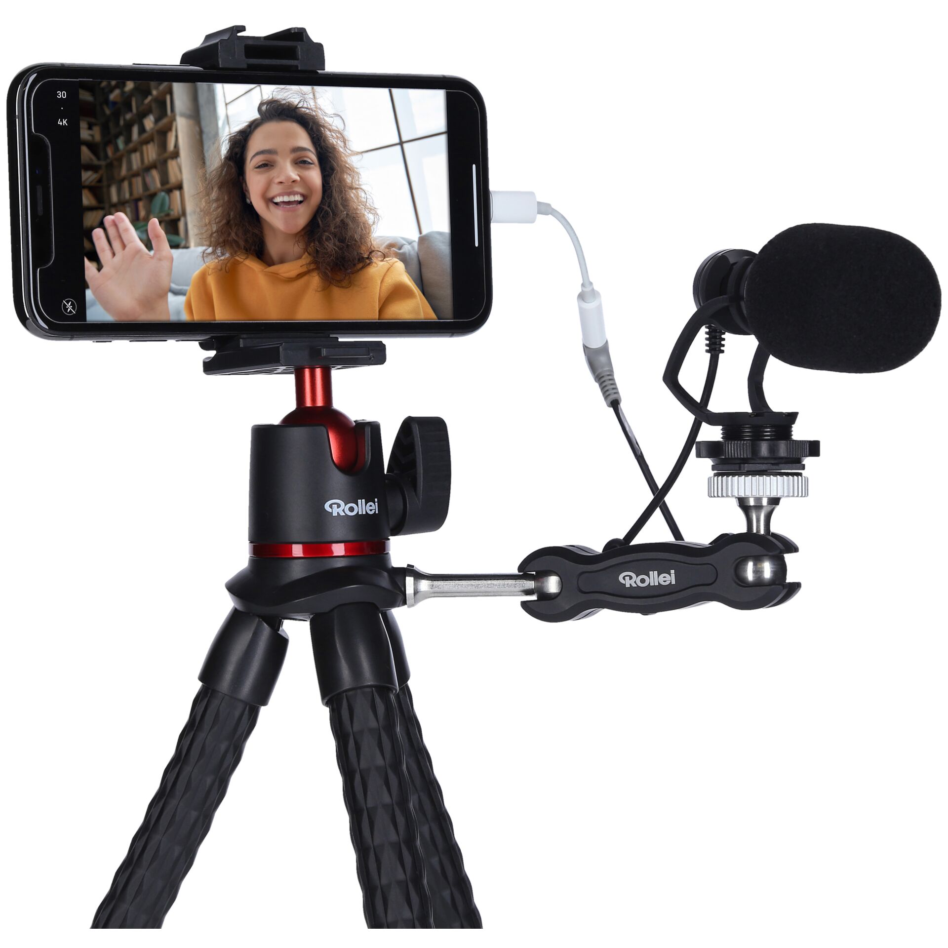 Videokamera, Stativ, mikrofon, Photographie, Person