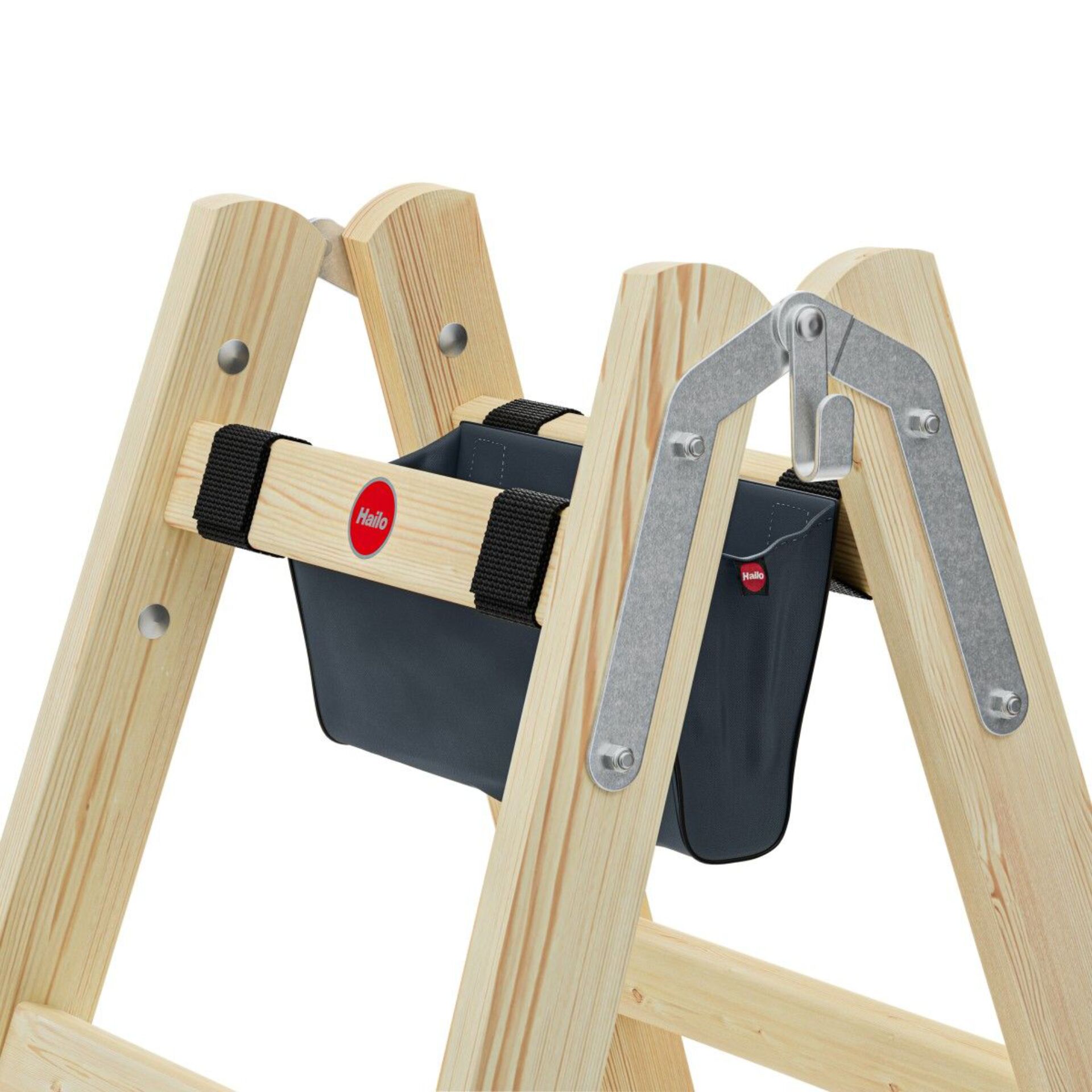 Sitztasche, Holzrahmen, Gurtband, Halterung, Arbeitsplatz-Organizer