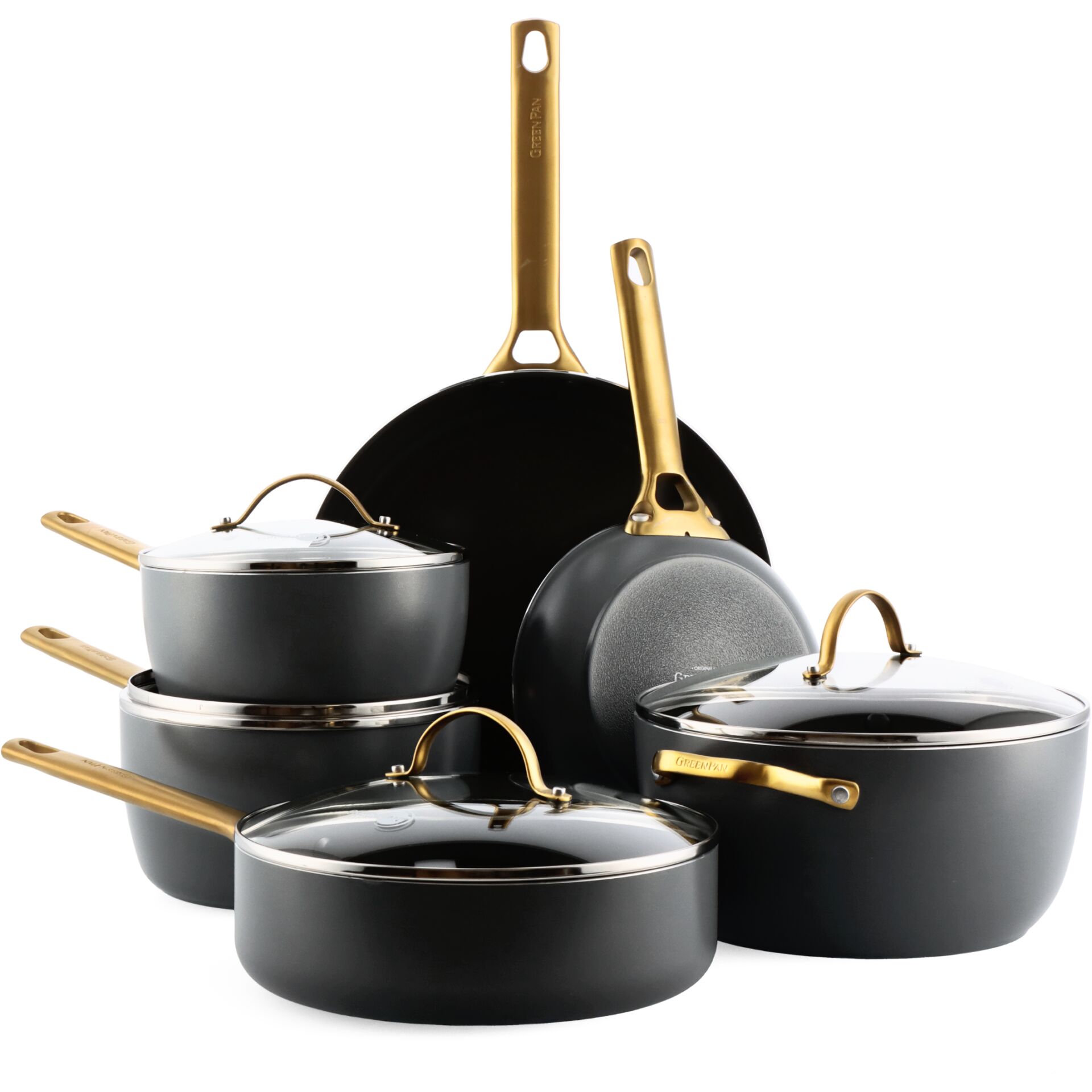 GreenPan Padova Reserve  6 Tlg Topf&Pfannenset  Schwarz