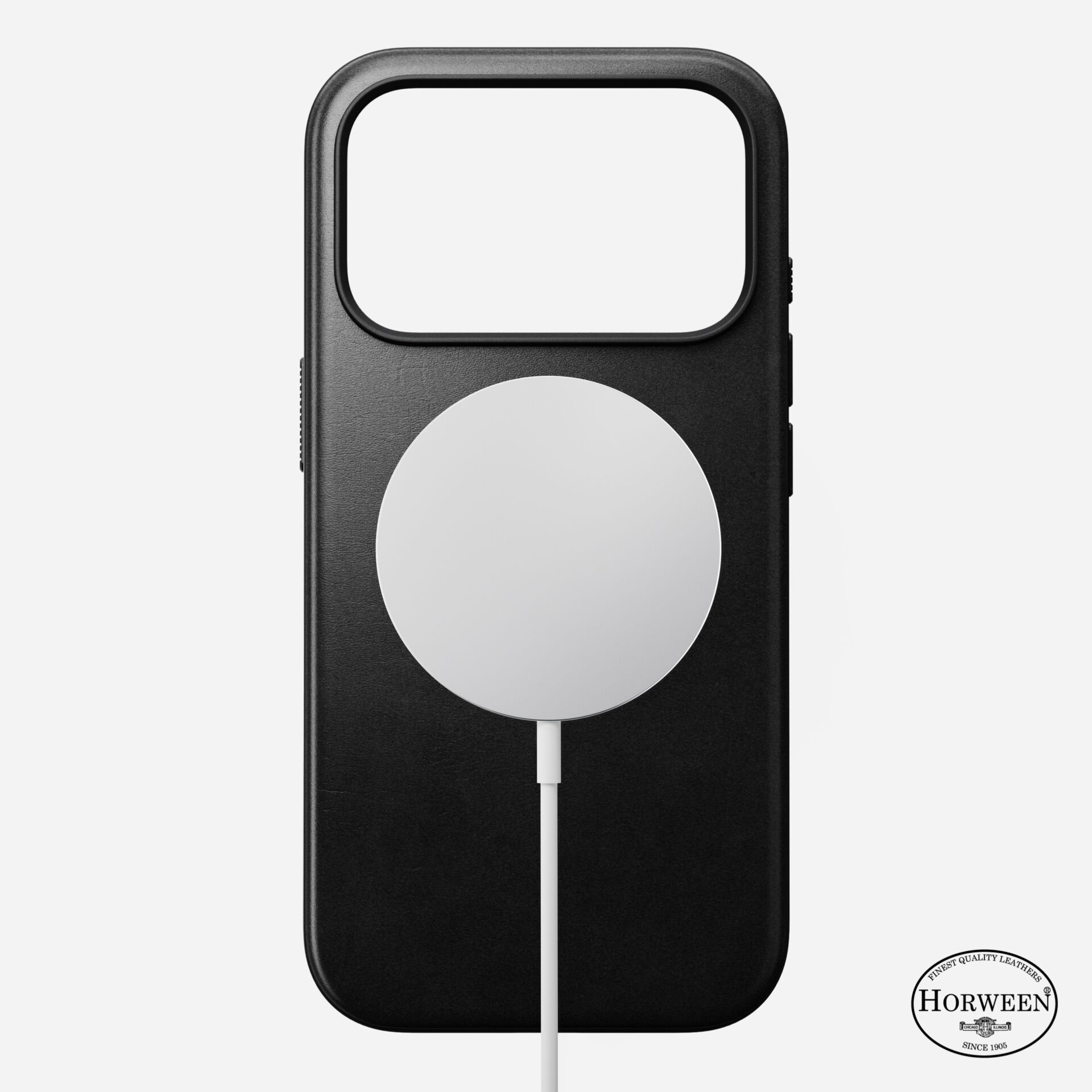 phone case, magnetische kabelladegerät, magnetladegerät, schwarze hülle, abgerundete rechteckform