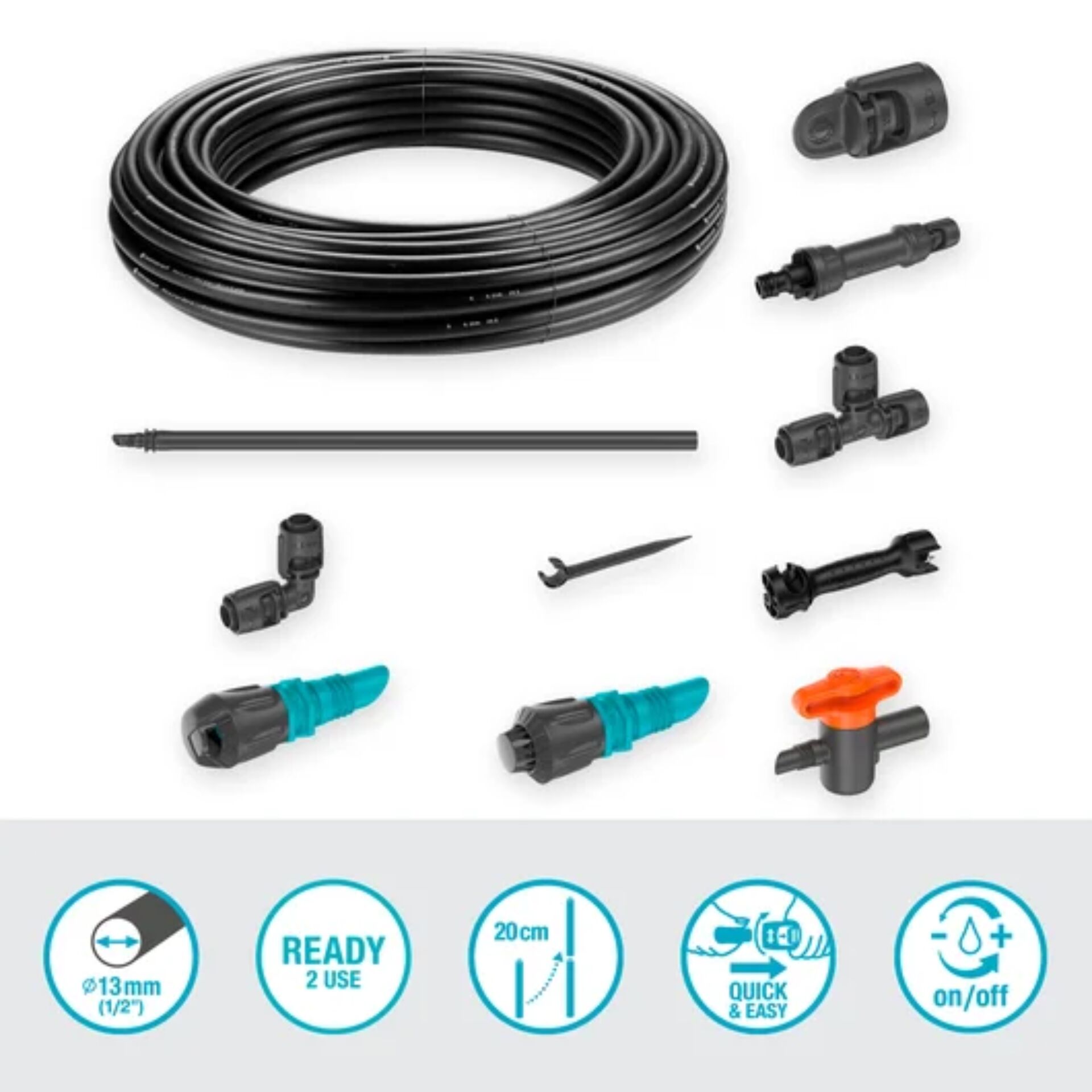 Schlauchset, Gartenbau, Schlauchanschluss, Verbindungszubehör, Adapterset