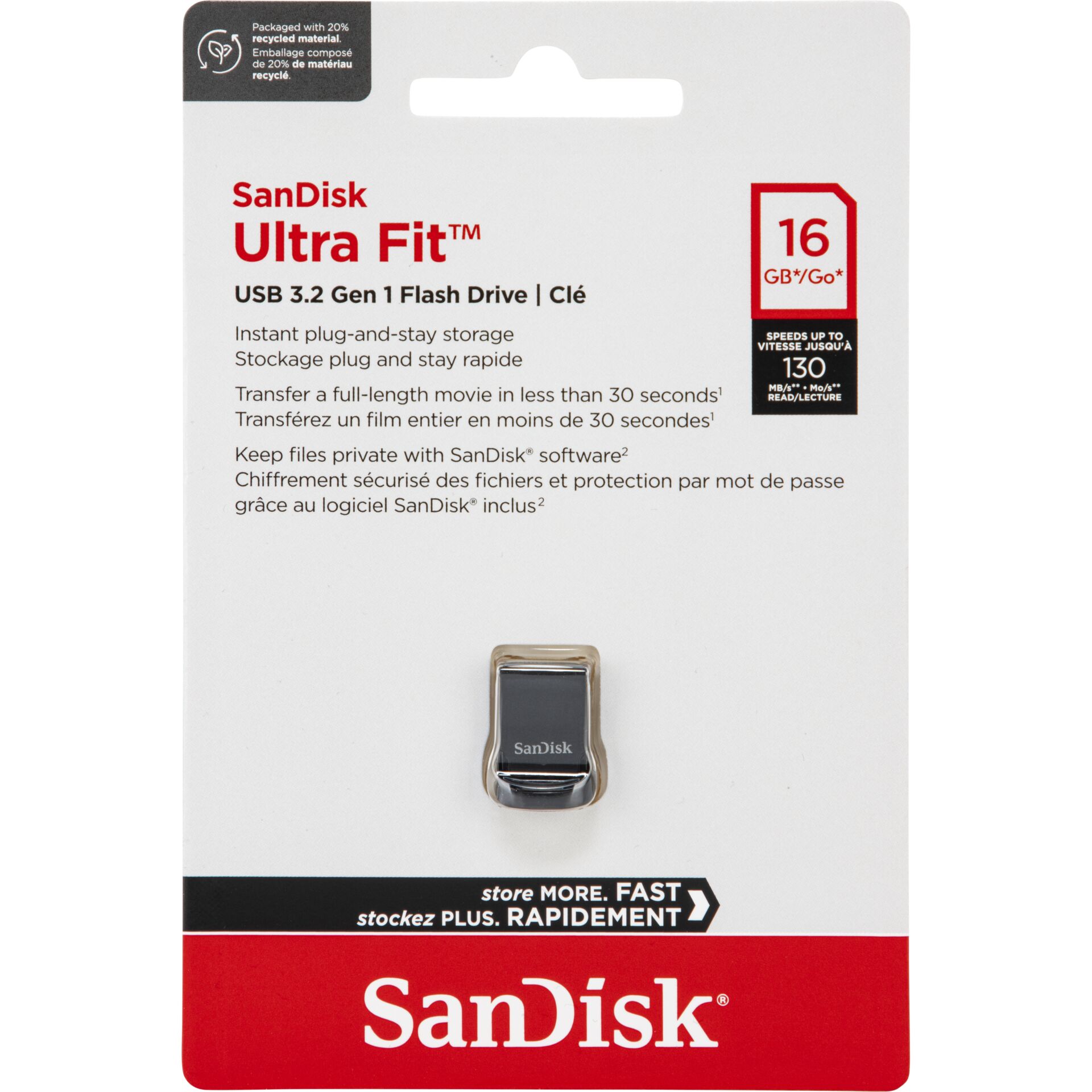 SanDisk Cruzer Ultra Fit    16GB  USB 3.2         SDCZ430-016G-G46