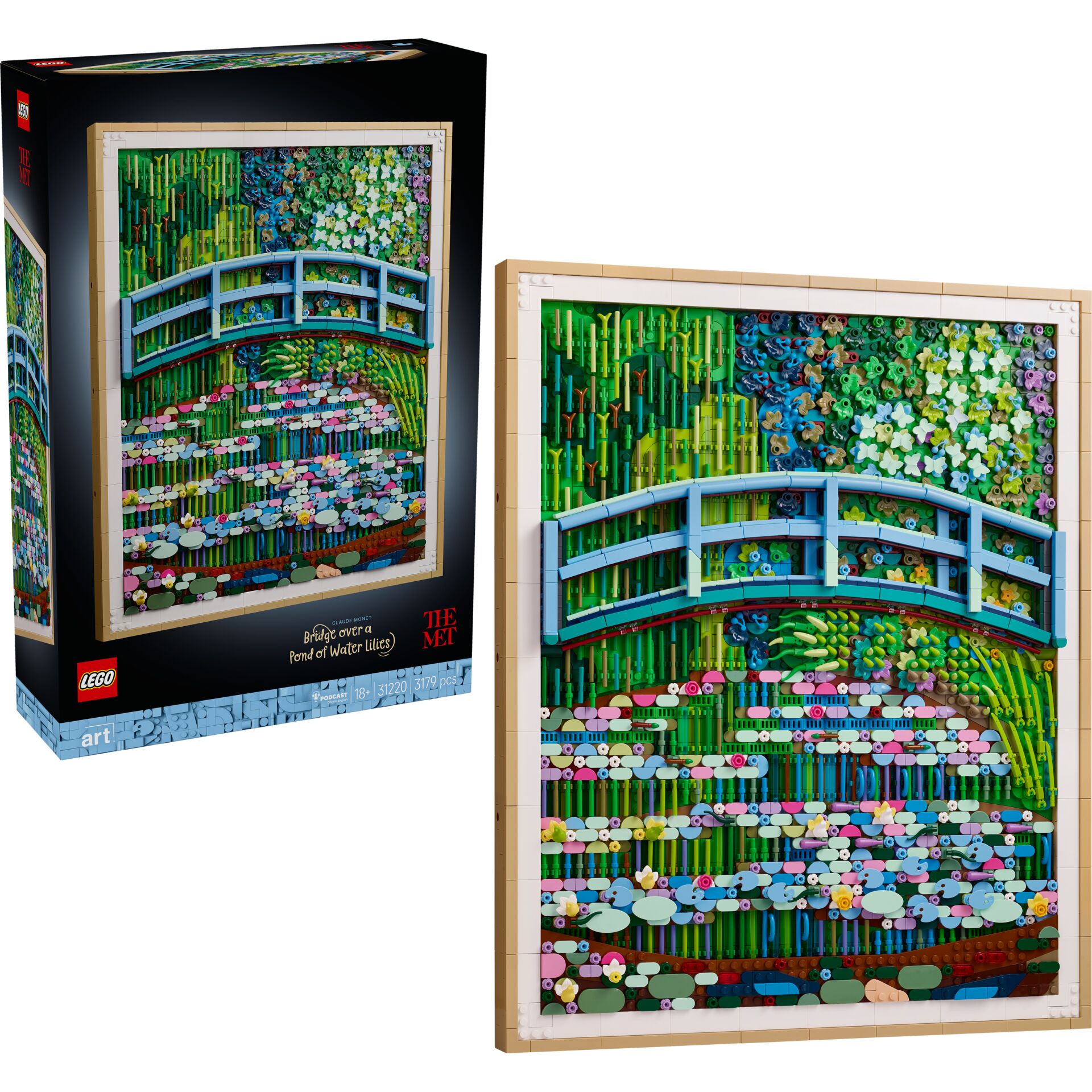 Lego, Brücke, Wasser-Garten, Mosaik, Fliesenkunst