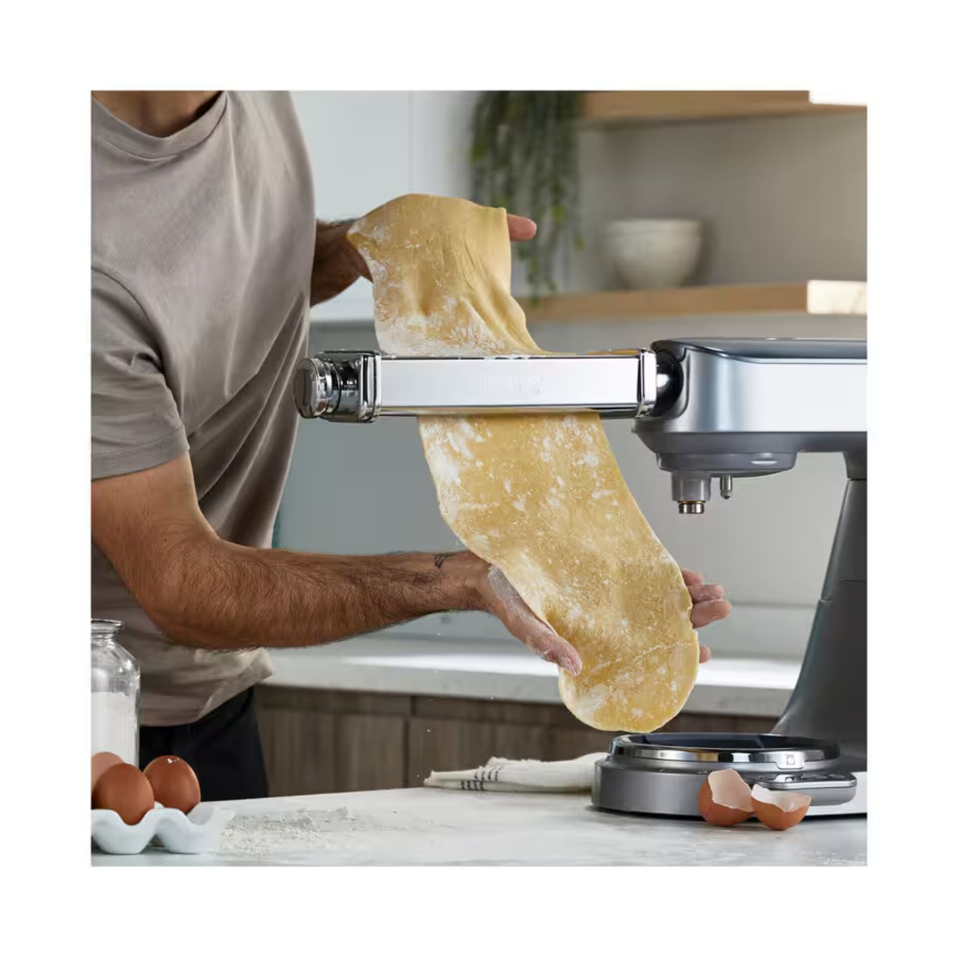 Teigrolle, Pastaauszug, Küchenmaschine, Nudelholz, Eier/Teig