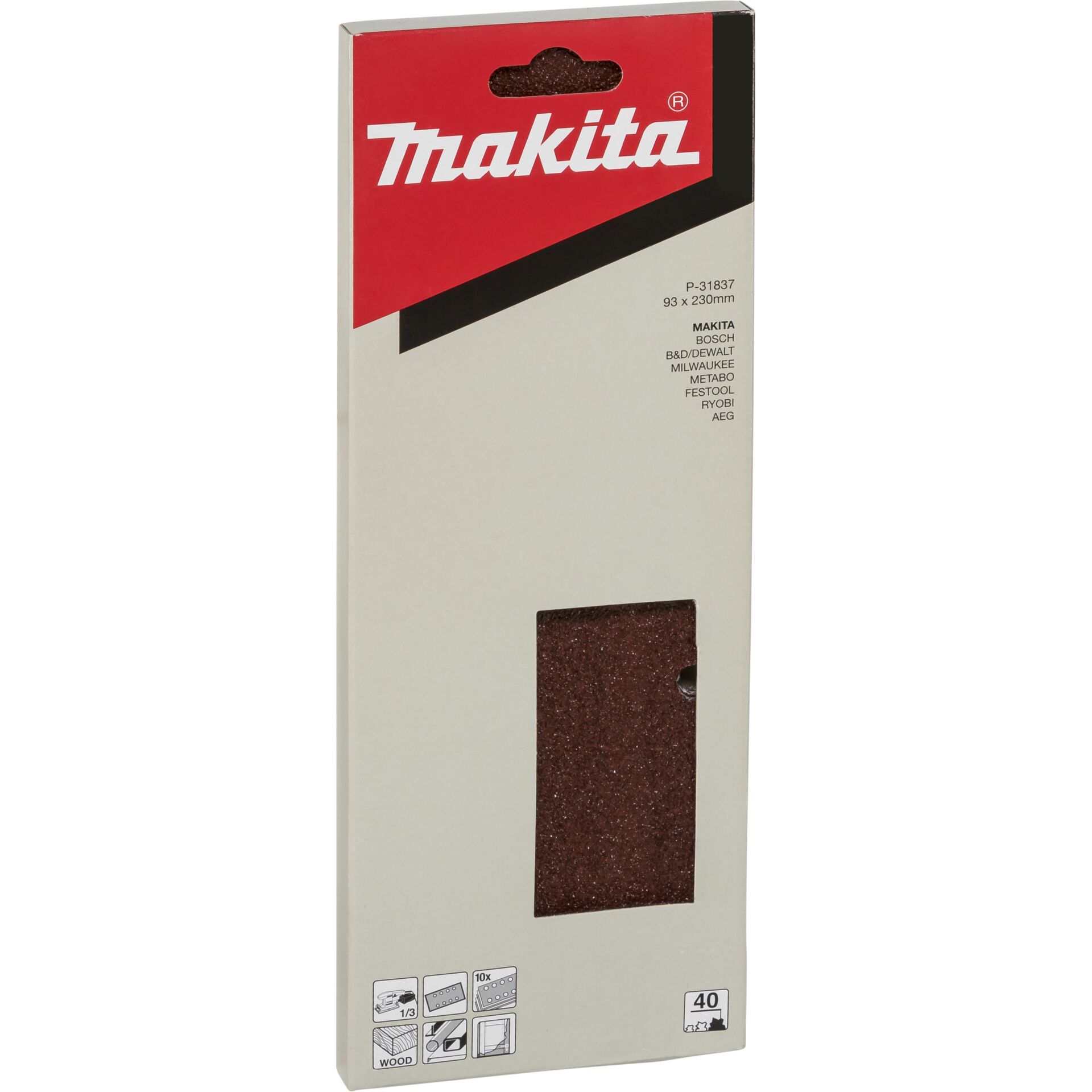 Makita Schleifpap. 93x230mm K40  LOCH