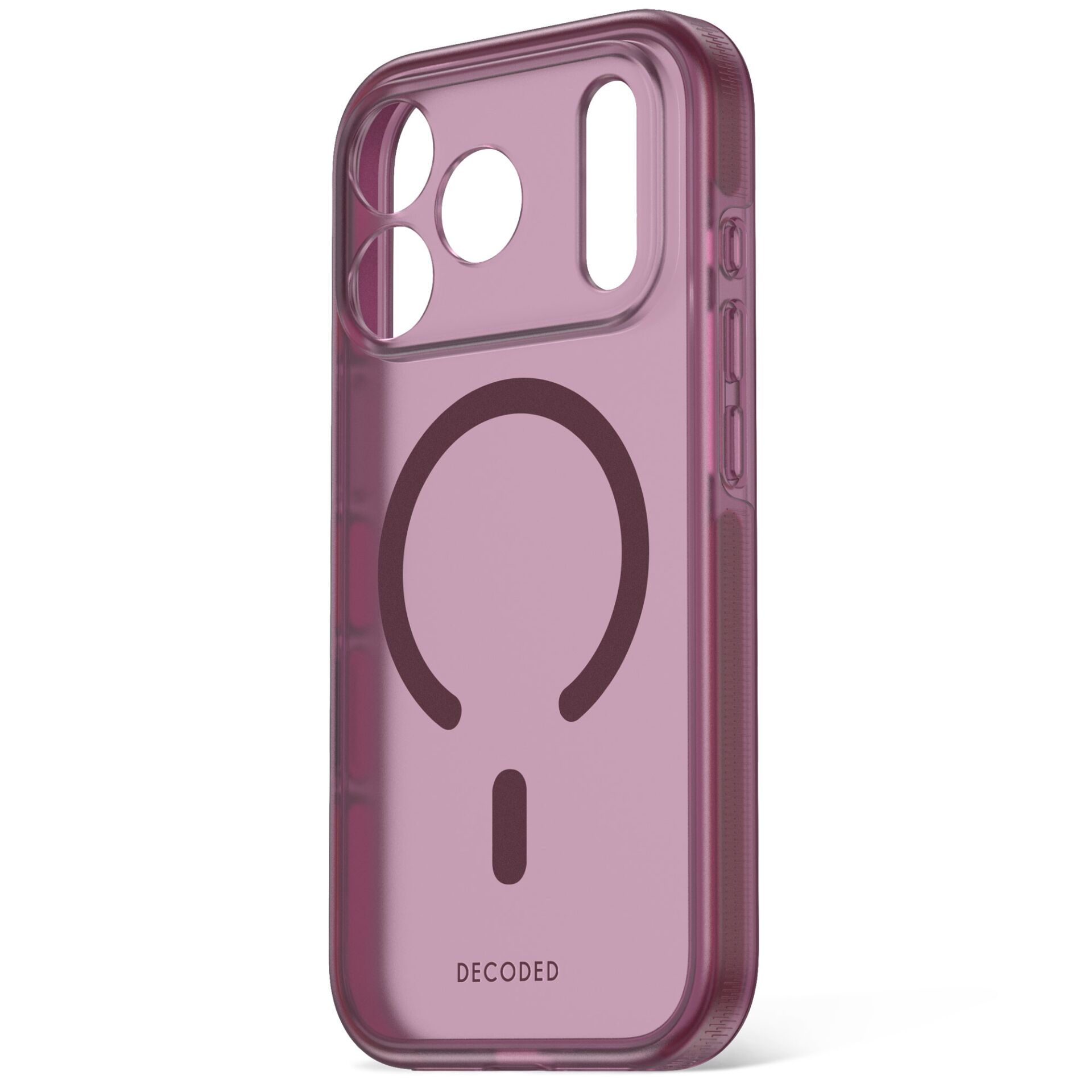 Smartphone-Hülle, Pinkfarbene Hülle, Transparente Hülle, Ring-Ständer, Decoded
