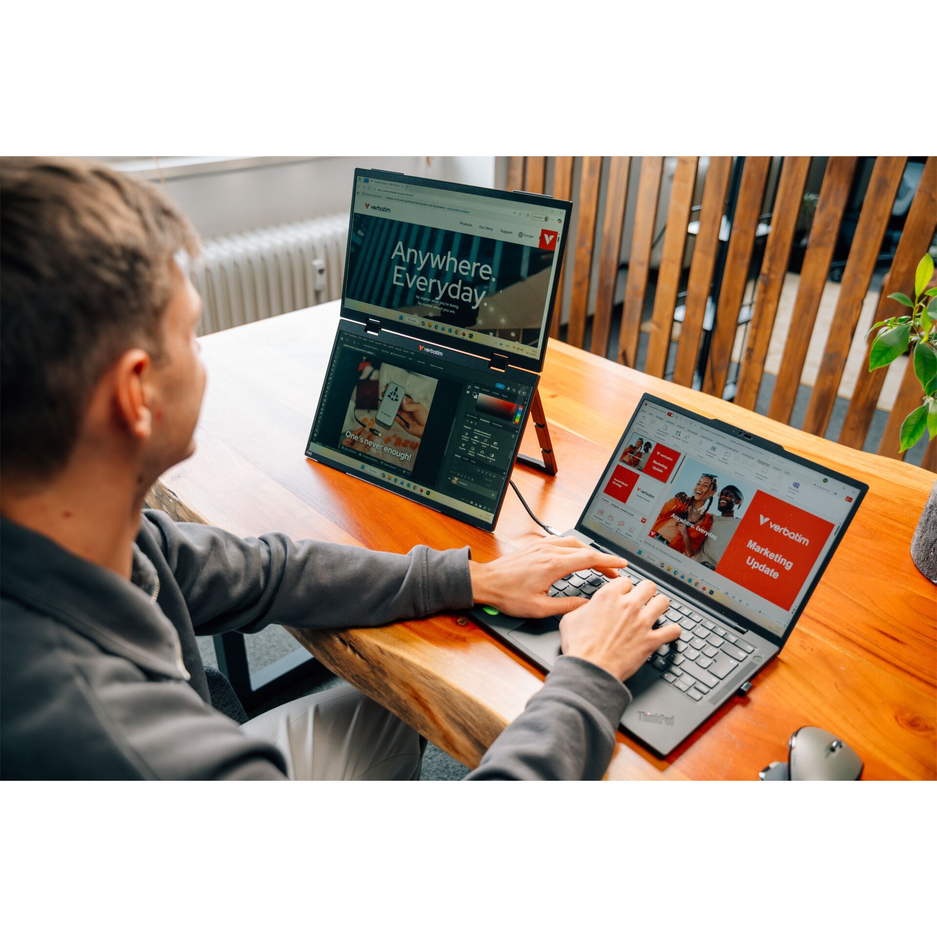 Computer-Tastatur, Tabelle, Laptop, Kopf, Überwachen