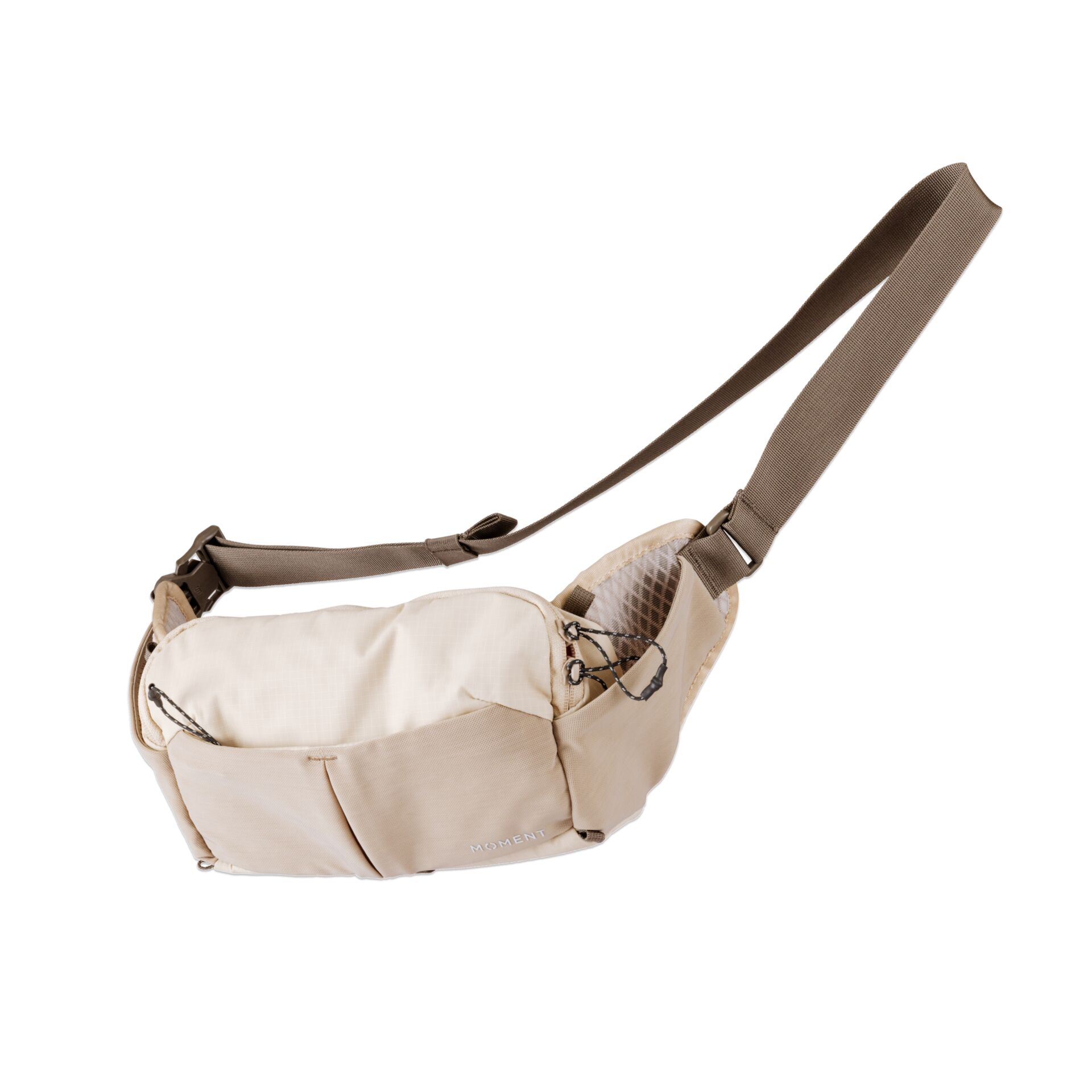 Hüfttasche, Taillentasche, Beige, Tasche mit Riemen, Vortasche