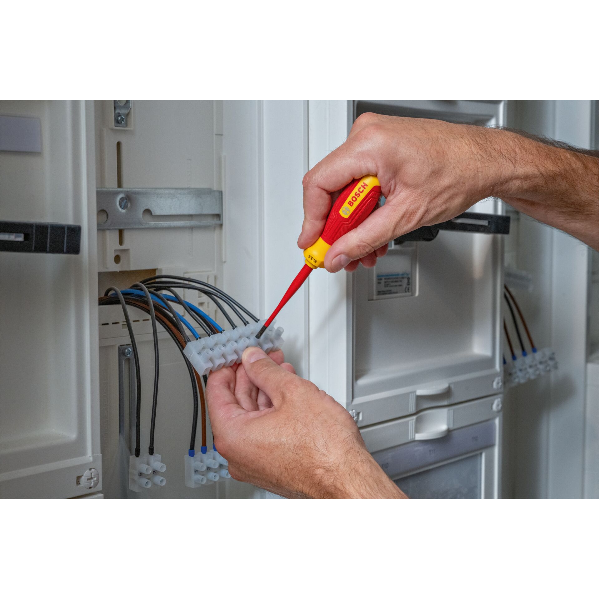 Verkabelung, Gerät, Schraubenzieher, Werkzeug, Verkabelung, Gerät, Schraubenzieher, Werkzeug