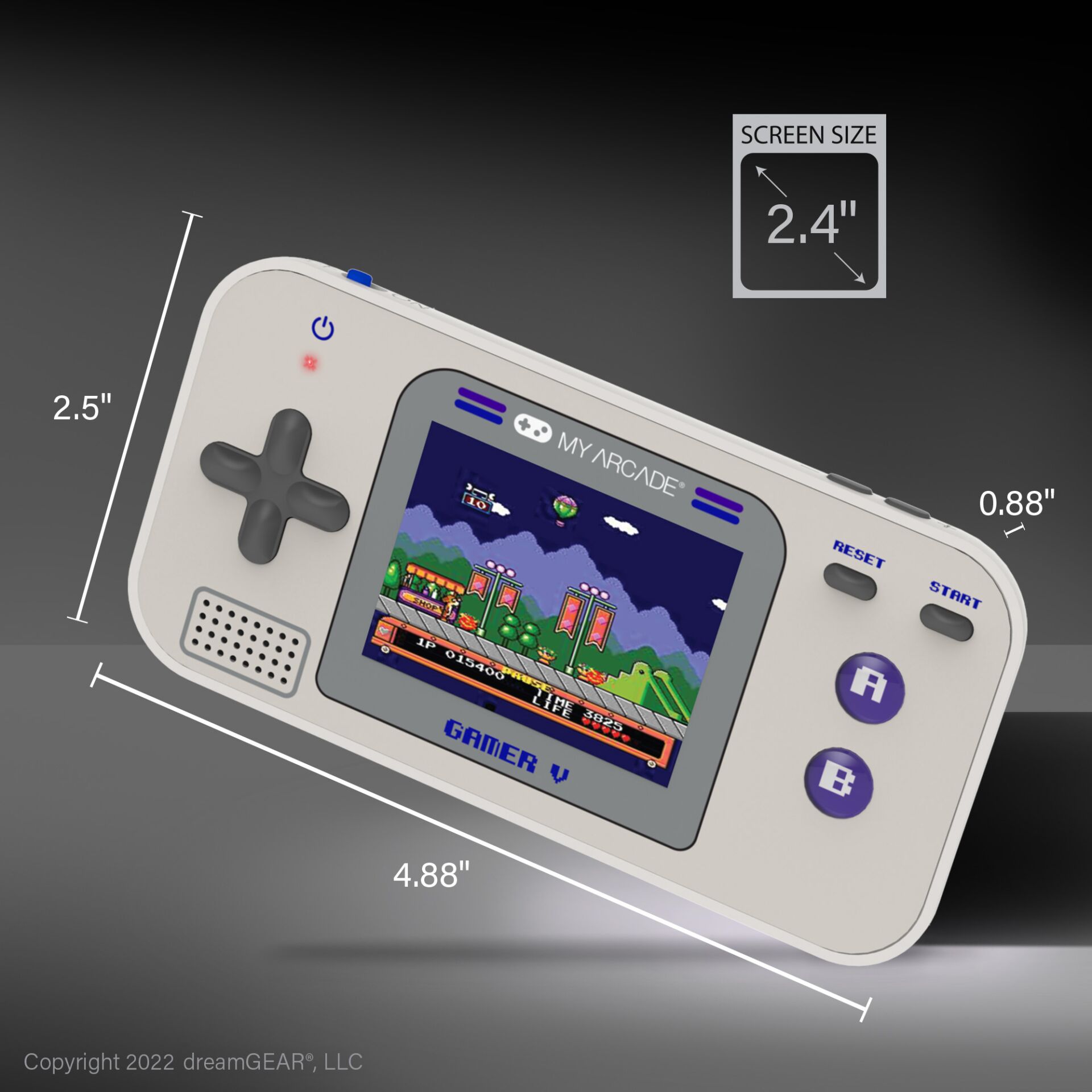 Handheld-Gaming-Konsole, Tragbare Handheld-Konsole, 2,4-Zoll Bildschirm, D-Pad, Start-Taste