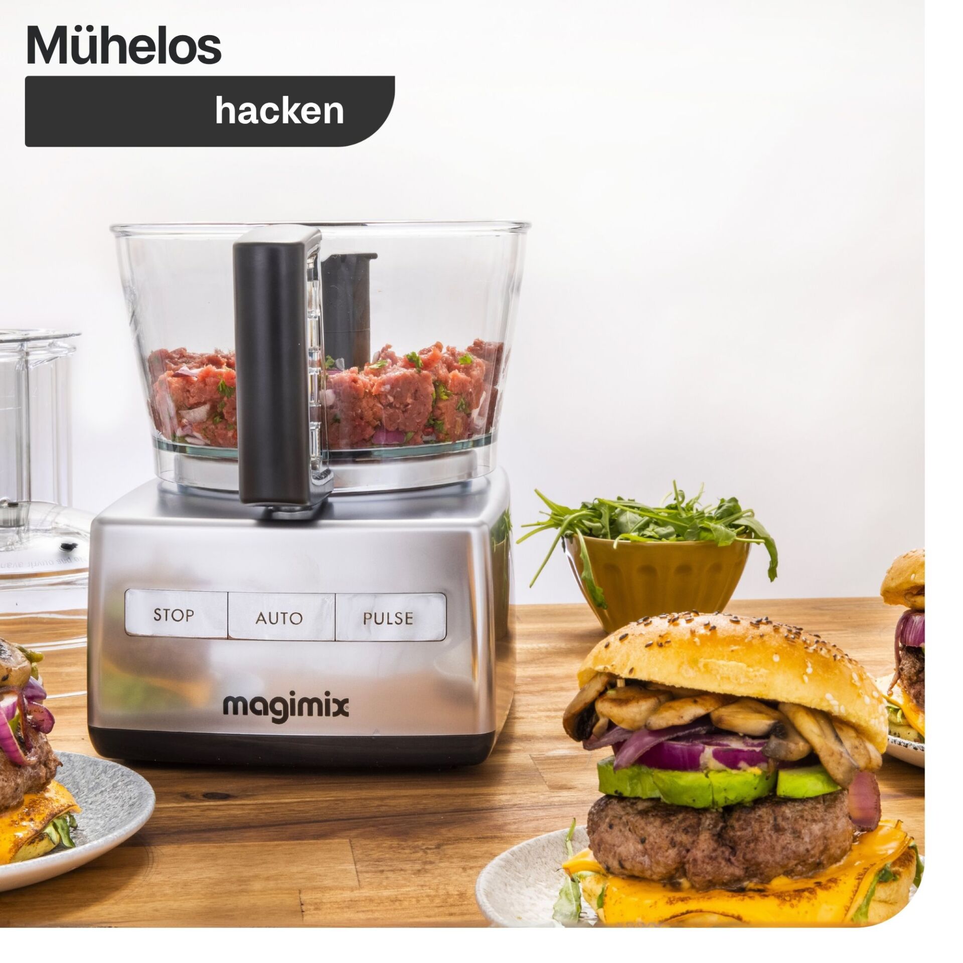 Küchenmaschine, Holzkohle, Mahlwerk, Fleischzubereitung, Mixer/Chopper