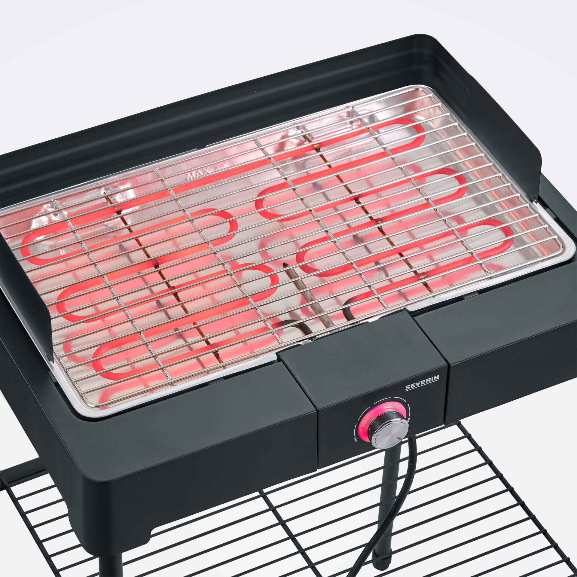Grill, Elektrischer Grill, Heizstab, Rotlicht, Grillrost