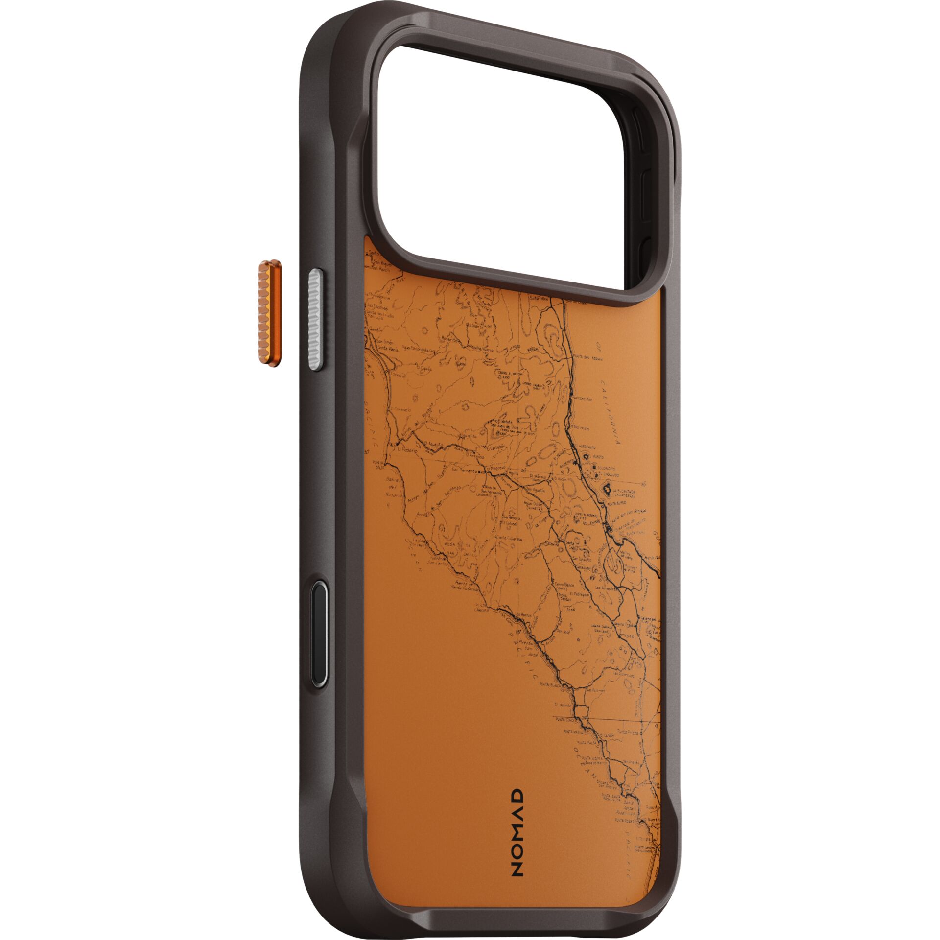 hülle, case, smartphone, karte, orange