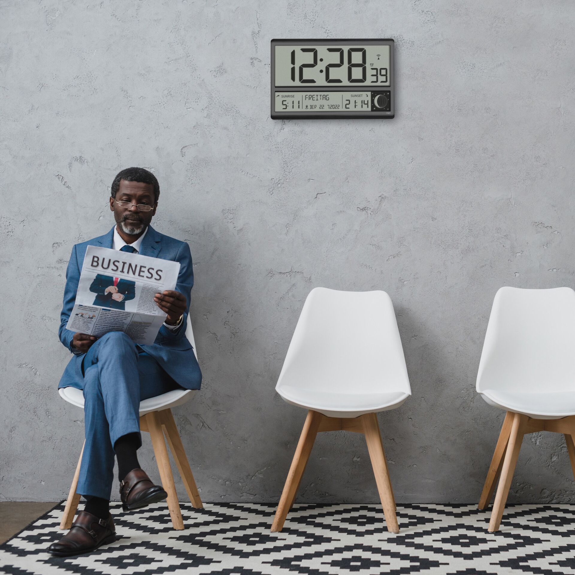 Person, Sitzen, Stuhl, Krawatte, Brillen