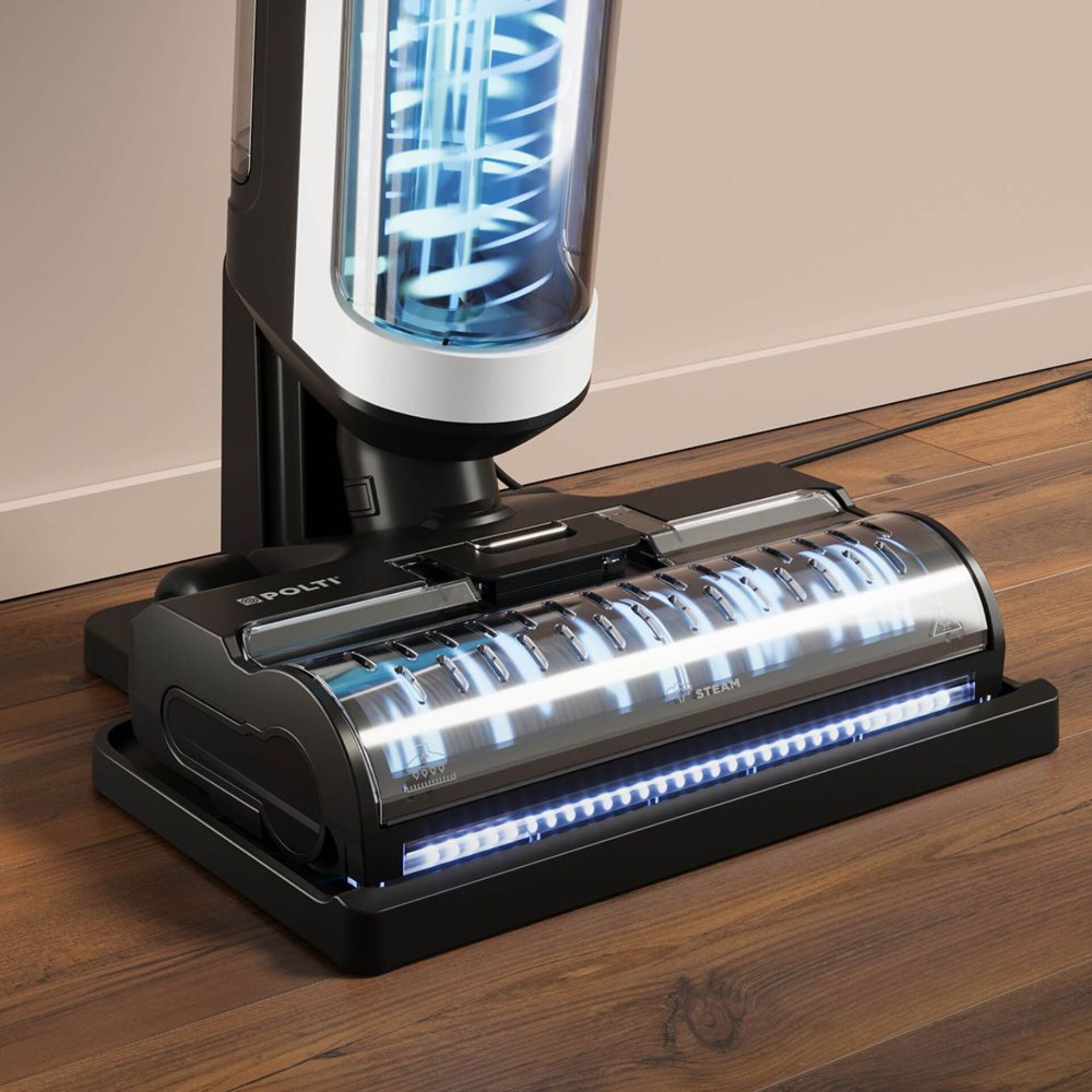 Staubsauger, Bodenstaubsauger, Beutellos, Led-Licht, Saugkopf mit Spiralen