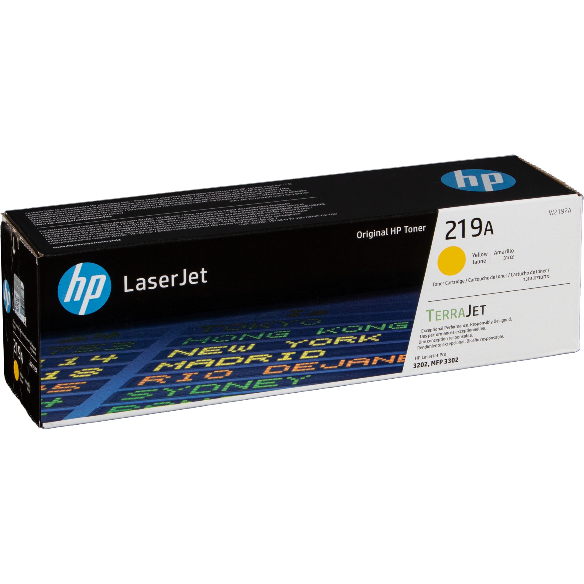 Text, Papier, LaserJet, Tonerkassette, Gelb, HP, 219A