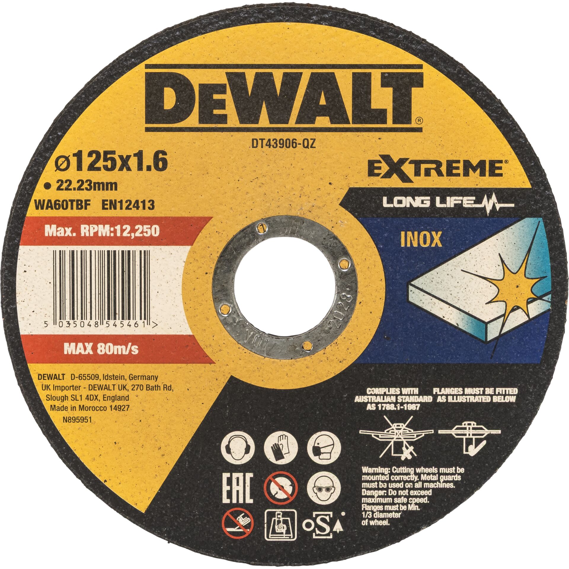DeWalt DT43906-QZ  Metall-Trennscheibe 125mm