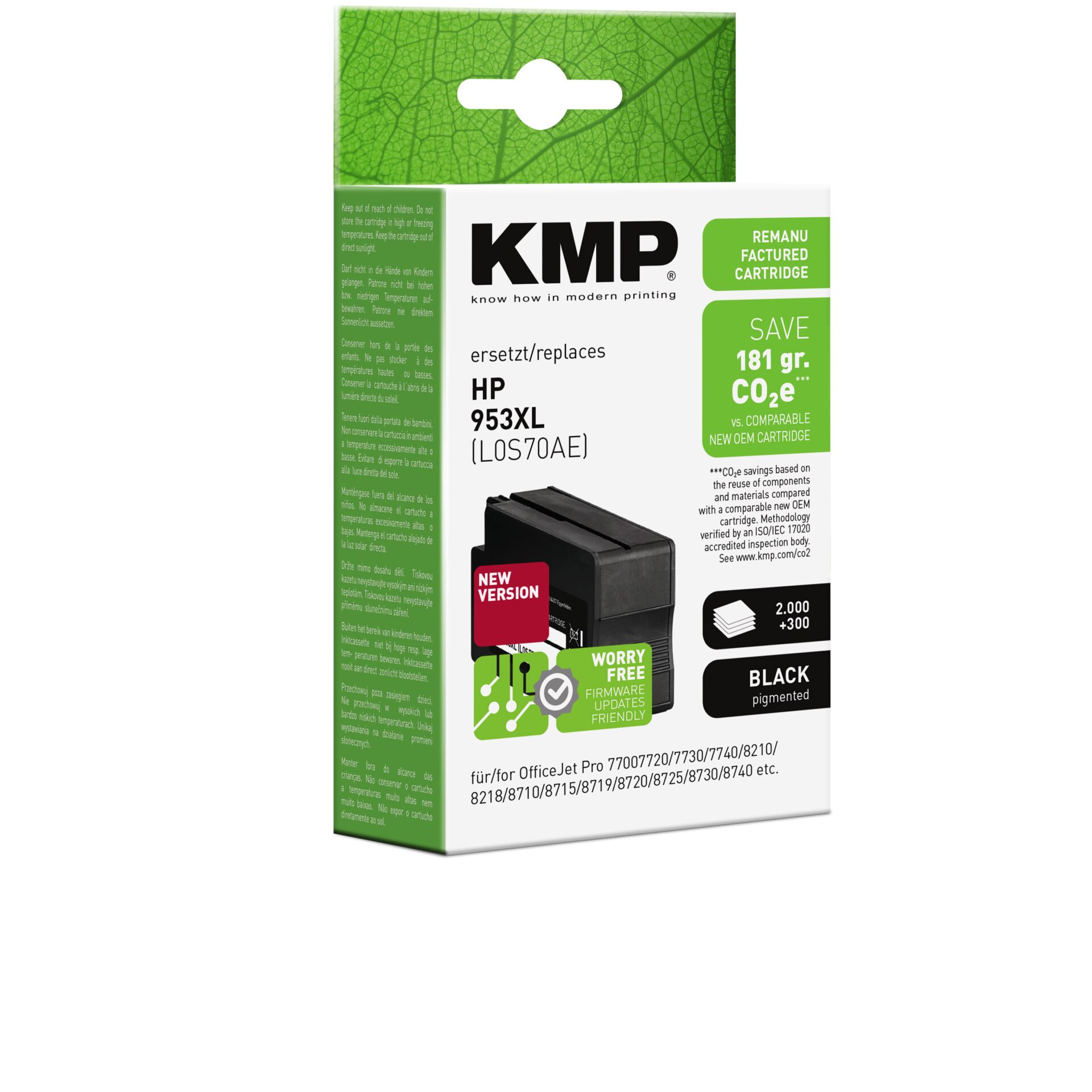 Adapter, Elektronik, QR Code, Tintenpatrone, HP 953XL, KMP Patronen, Schwarzpigment, Druckerzubehör