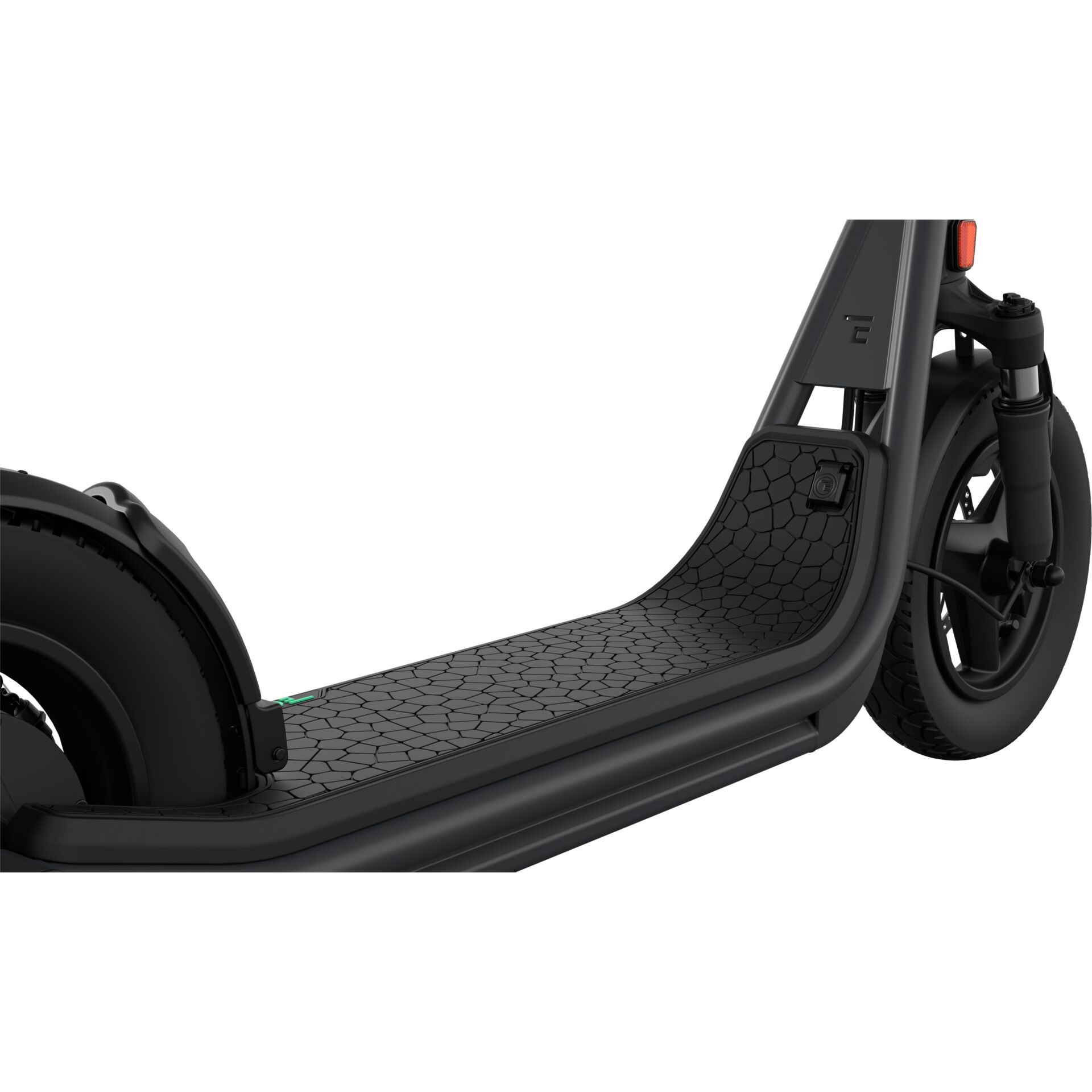 electric-scooter, deck, treaded-deck, front-wheel, rear-wheel