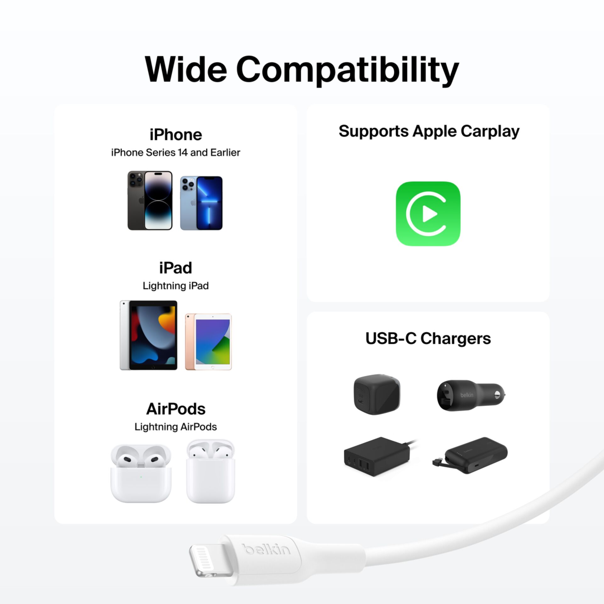 Zubehör, USB-C Ladekabel, Apple Kompatibilität, Lightning Kabel, Adapter Zubehör