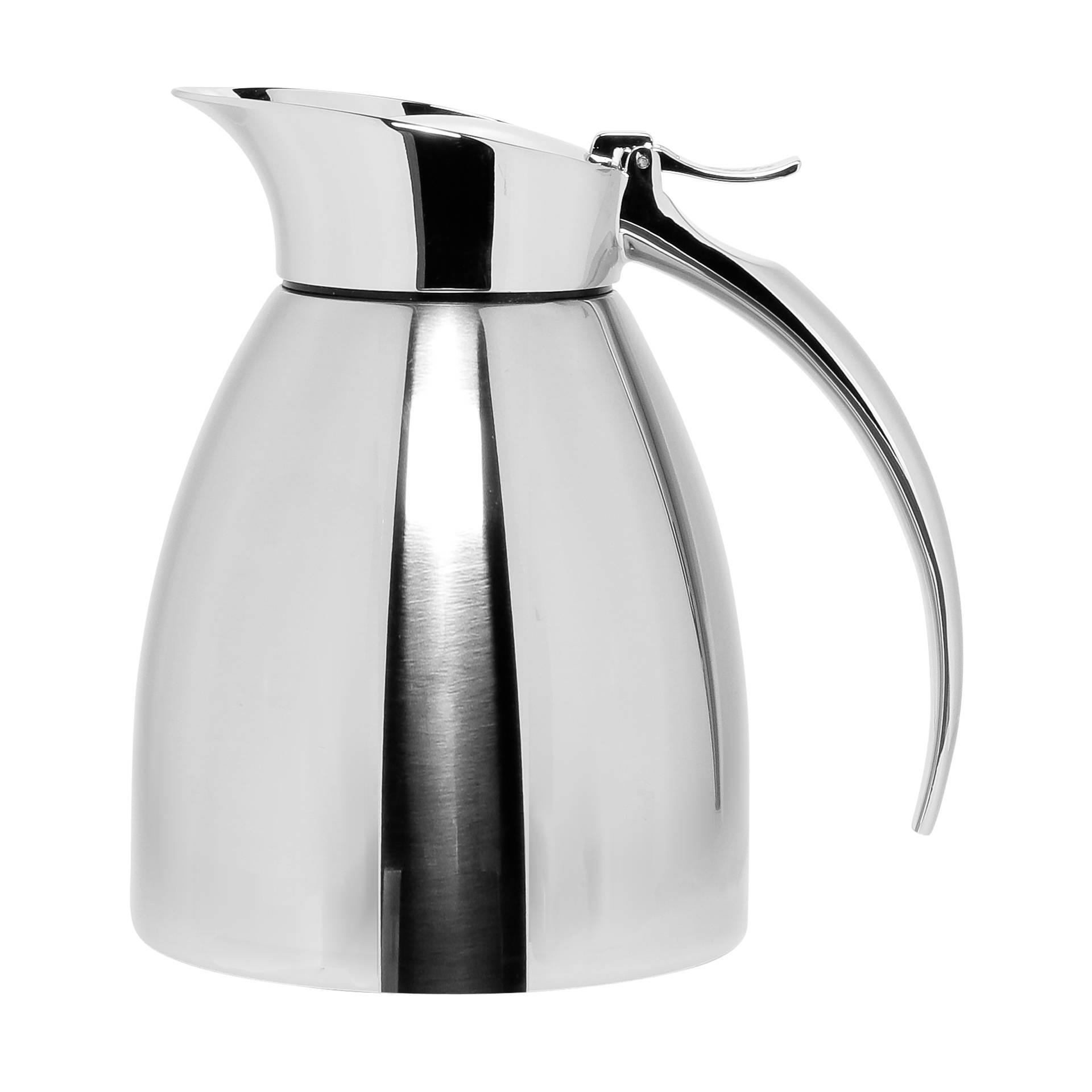 Kaffeekanne, Stahl, Edelstahl, Spitzbrennende Form, Spitzes Ausgießen
