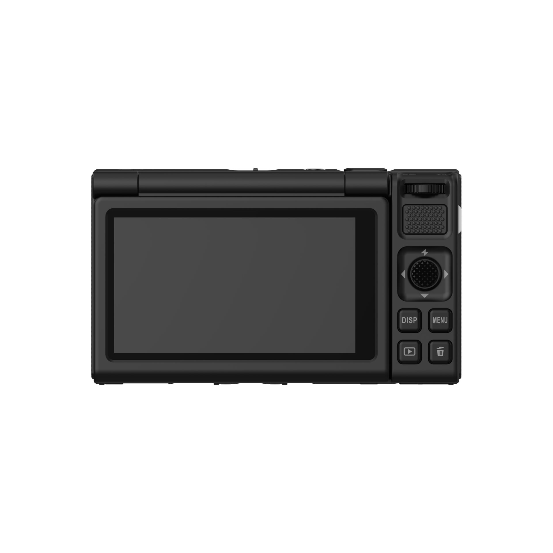 digitale Kamera, LCD-Bildschirm, Rückseite, Bedienfeld, kompakte Kamera