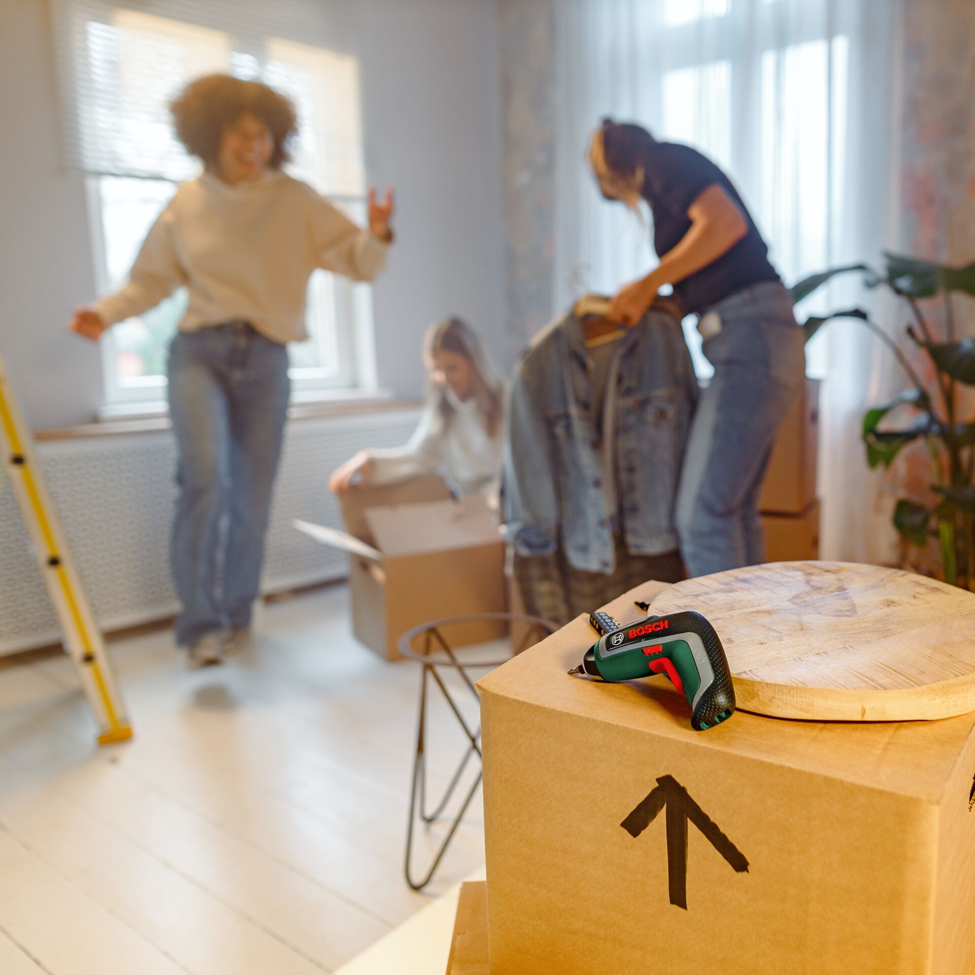 Hosen, Sperrholz, Holz, Kiste, Person