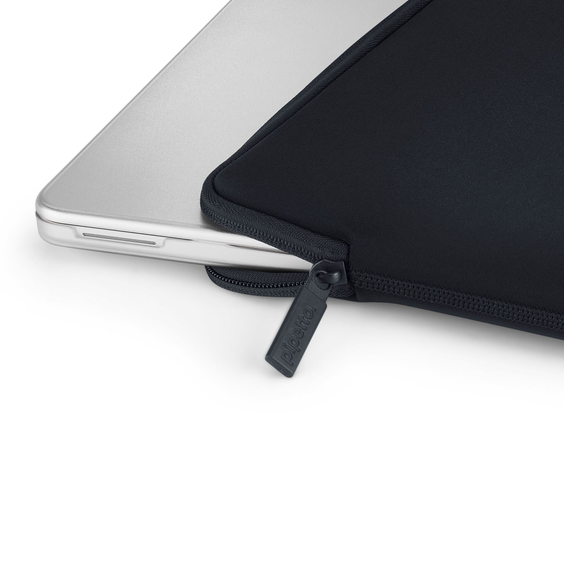 Laptop-Hülle, Reißverschluss-Etui, Neopren, Schwarz, SchlankesDesign