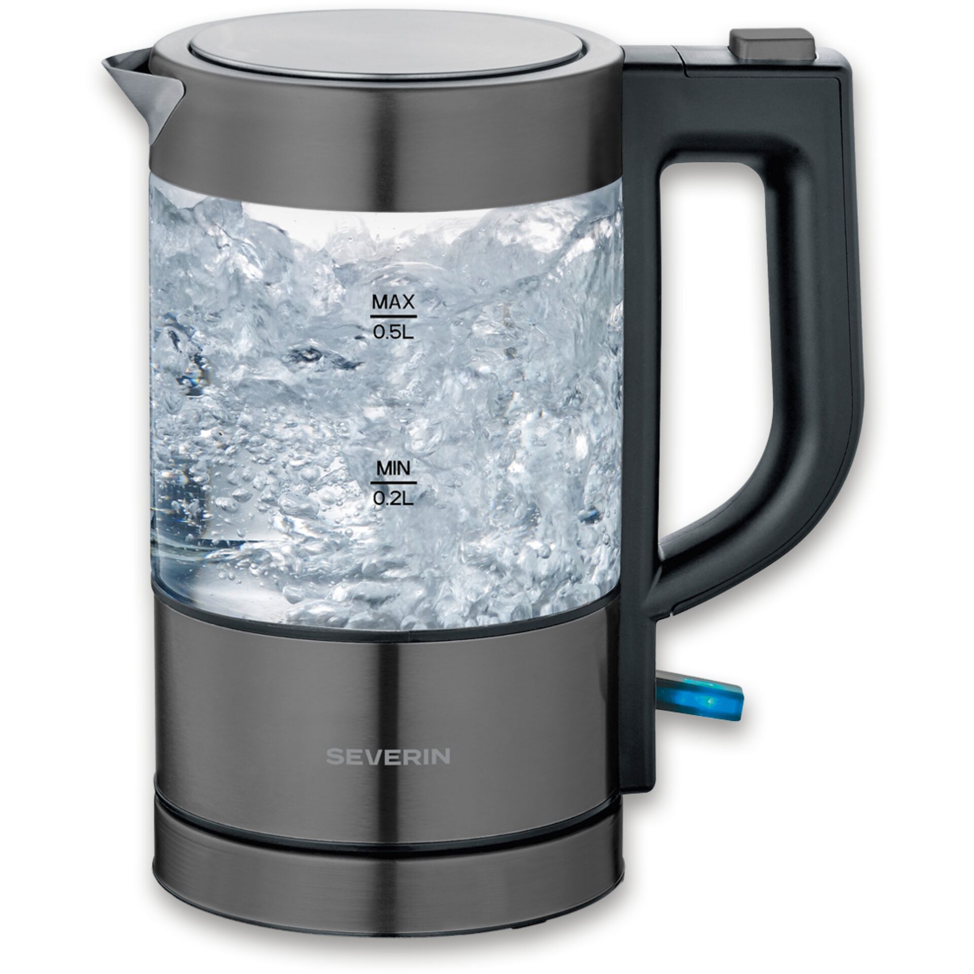 Wasserkocher, Glasbehälter, 0.5L, 0.2L, Severin