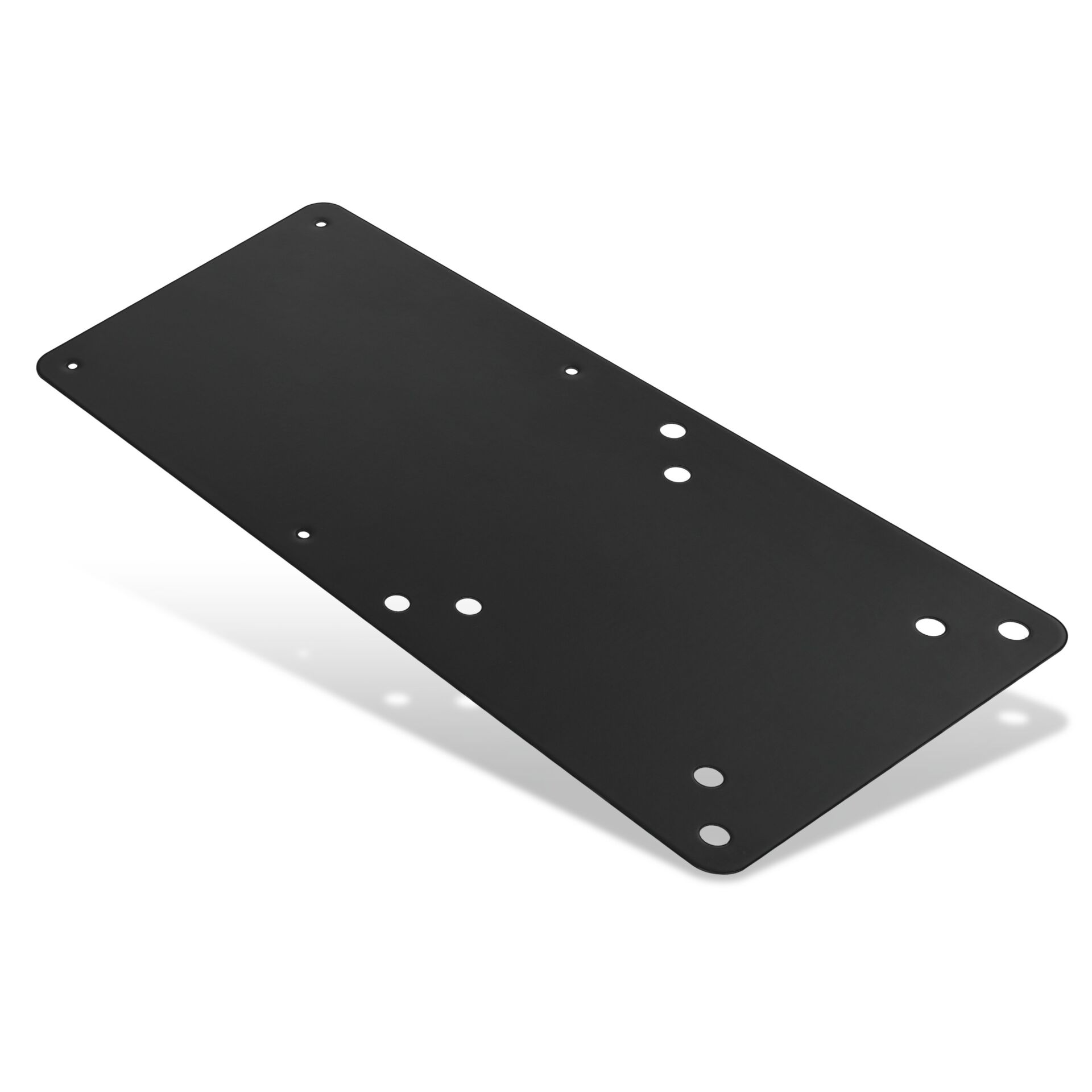 platte, montageplatte, lochbohrungen, schwarz, metall